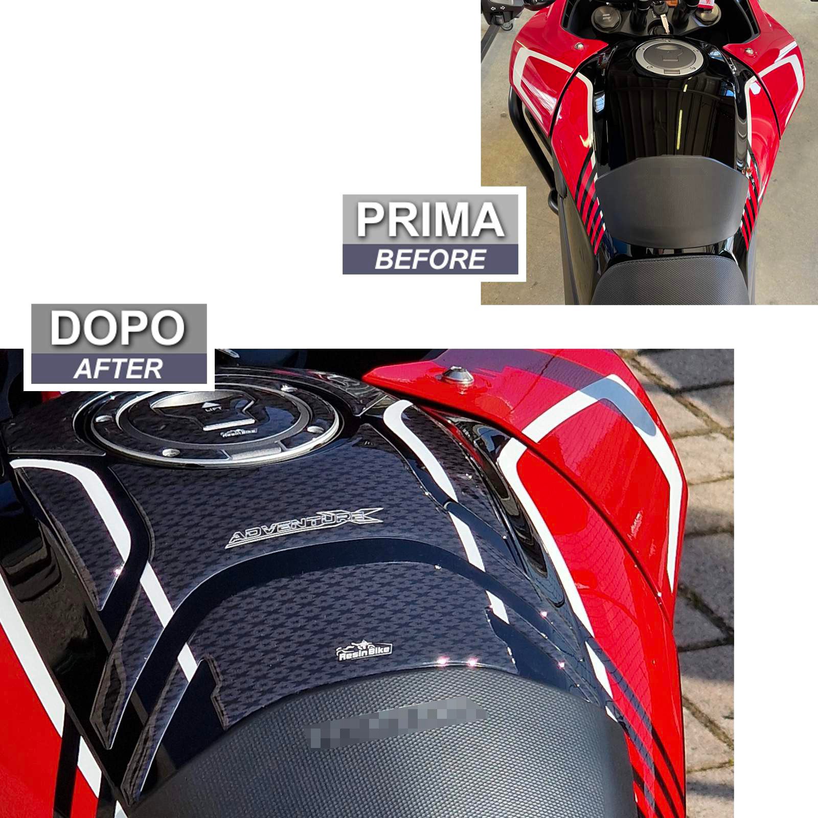 Resin Bike 3D Motorcycle Stickers - Tank Pad | Honda CB 500 X 2021>2023 RB-1000464100000 -   Pyramid Motorcycle Accessories