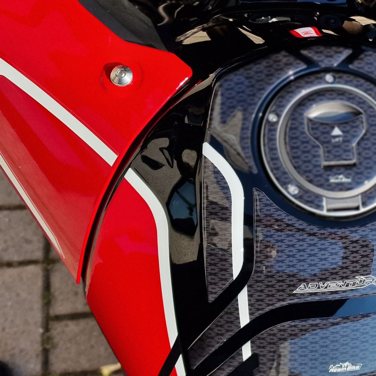 Resin Bike 3D Motorcycle Stickers - Tank Pad | Honda CB 500 X 2021>2023 RB-1000464100000 -   Pyramid Motorcycle Accessories