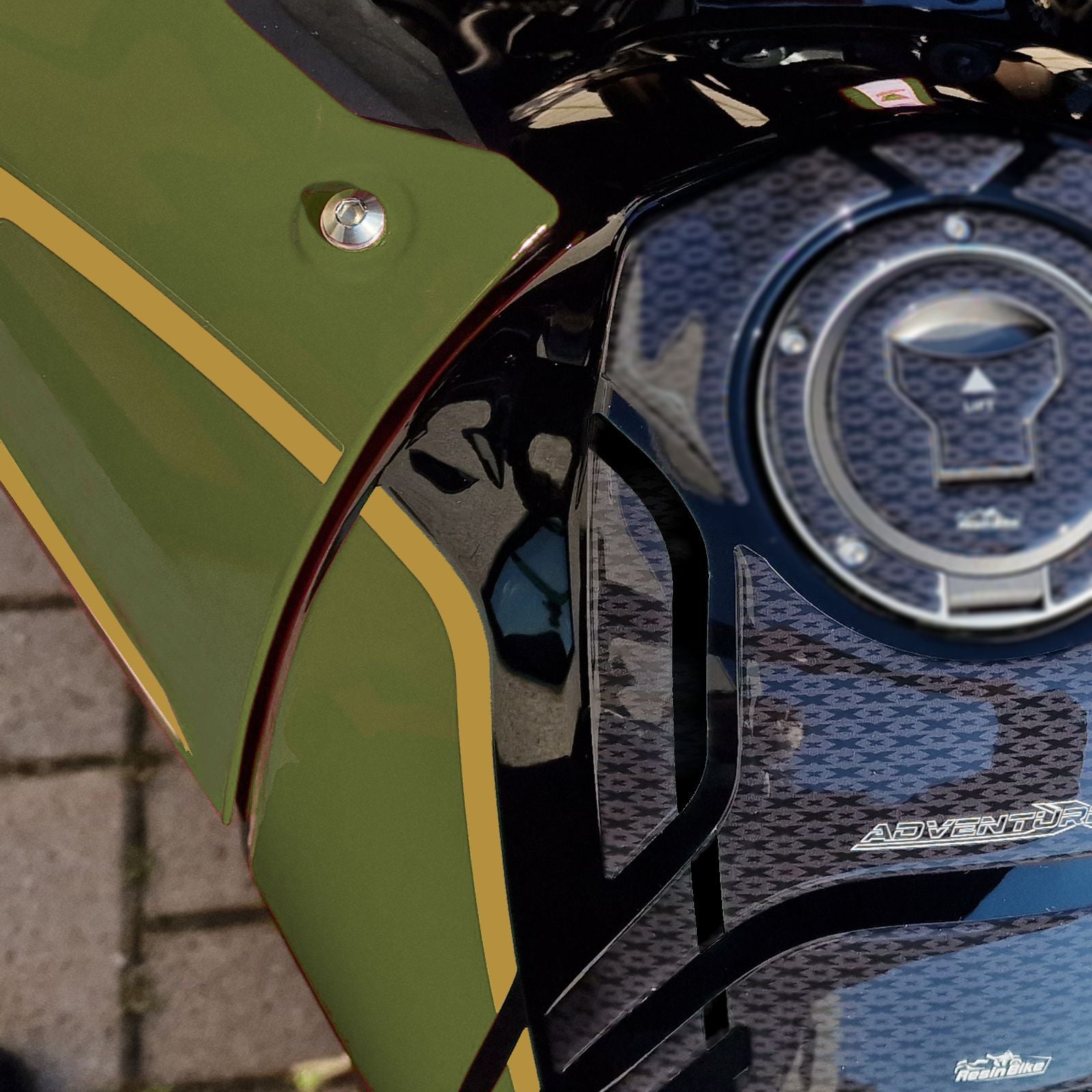 Resin Bike 3D Motorcycle Stickers - Tank Pad | Honda CB 500 X / NX500 2021>2026 -   Pyramid Motorcycle Accessories