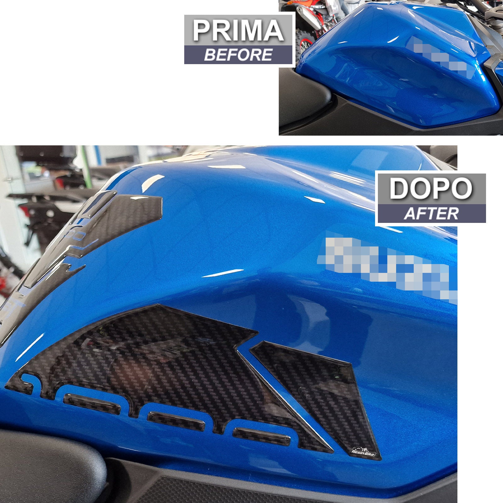 Resin Bike 3D Motorcycle Stickers - Tank Sides | Suzuki GSX-S1000 GT/GT+ 2022>2025 -   Pyramid Motorcycle Accessories