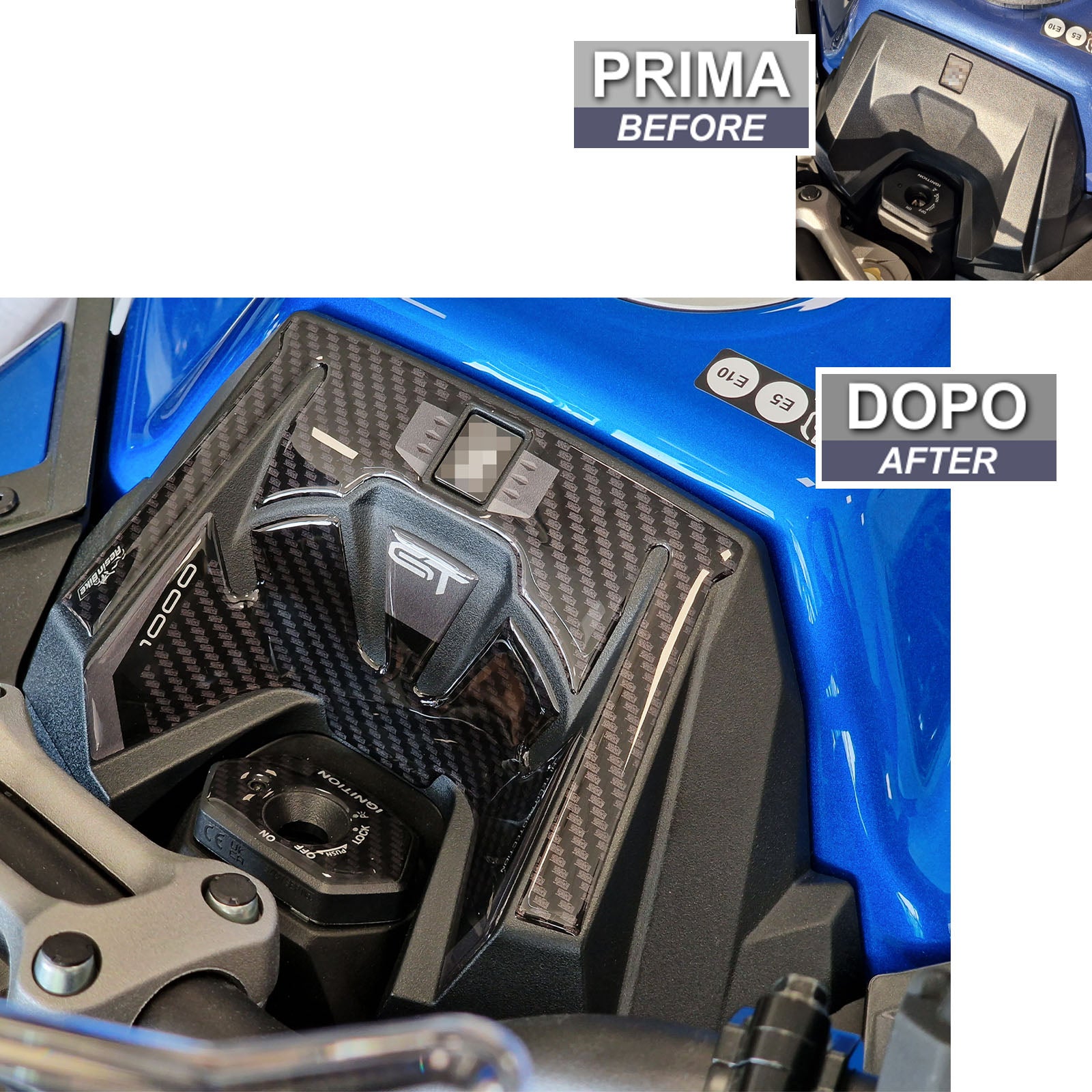 Resin Bike 3D Motorcycle Stickers - Key Area | Suzuki GSX-S1000 GT/GT+ 2022>2025 -   Pyramid Motorcycle Accessories