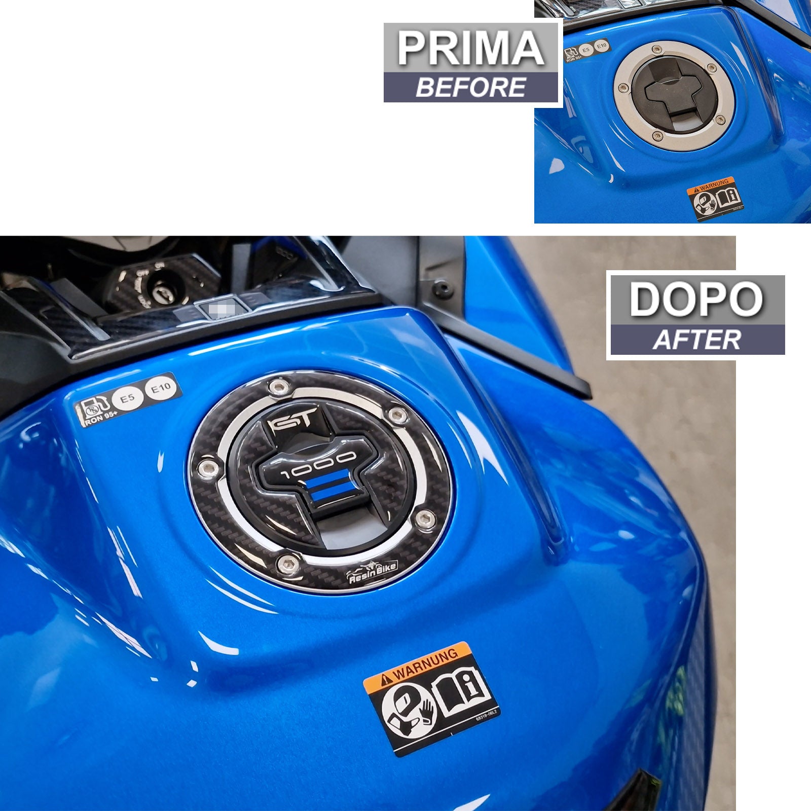Resin Bike 3D Motorcycle Stickers - Fuel Cap | Suzuki GSX-S1000 GT/GT+ 2022>2025 -   Pyramid Motorcycle Accessories