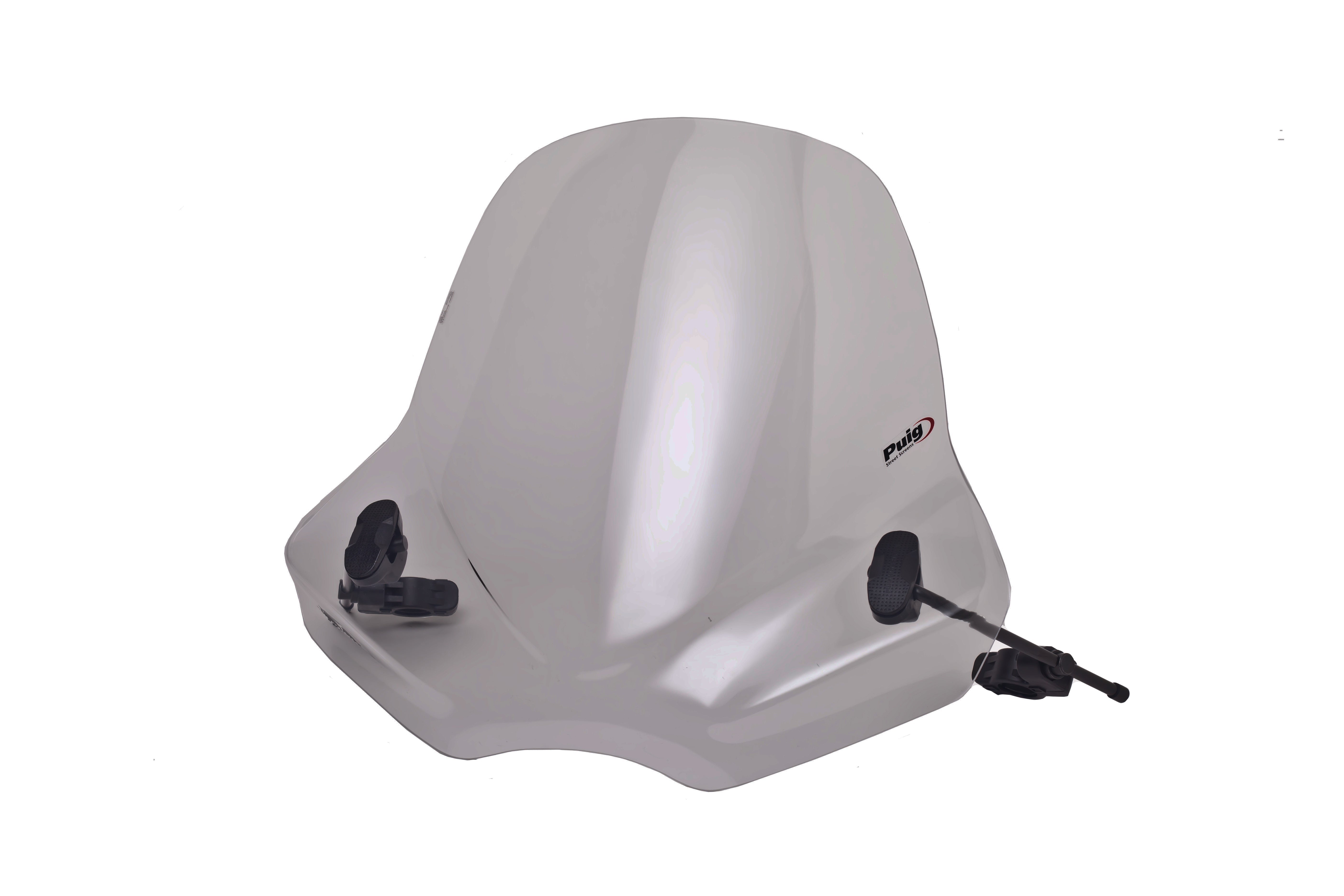 Puig Touring 2 Universal Handlebar Mounted Screen | Light Smoke -   Pyramid Motorcycle Accessories