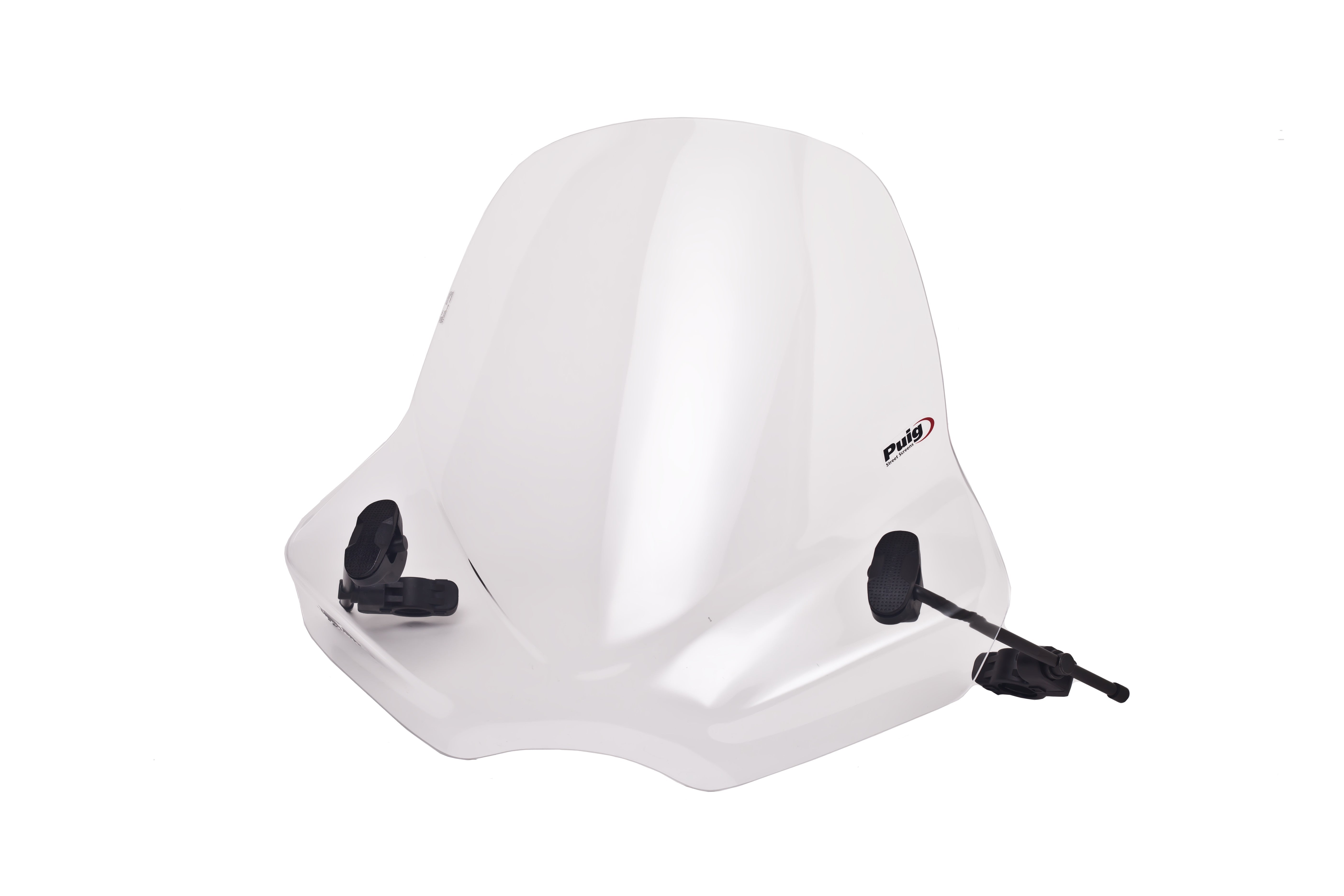 Puig Touring 2 Universal Handlebar Mounted Screen | Clear -   Pyramid Motorcycle Accessories