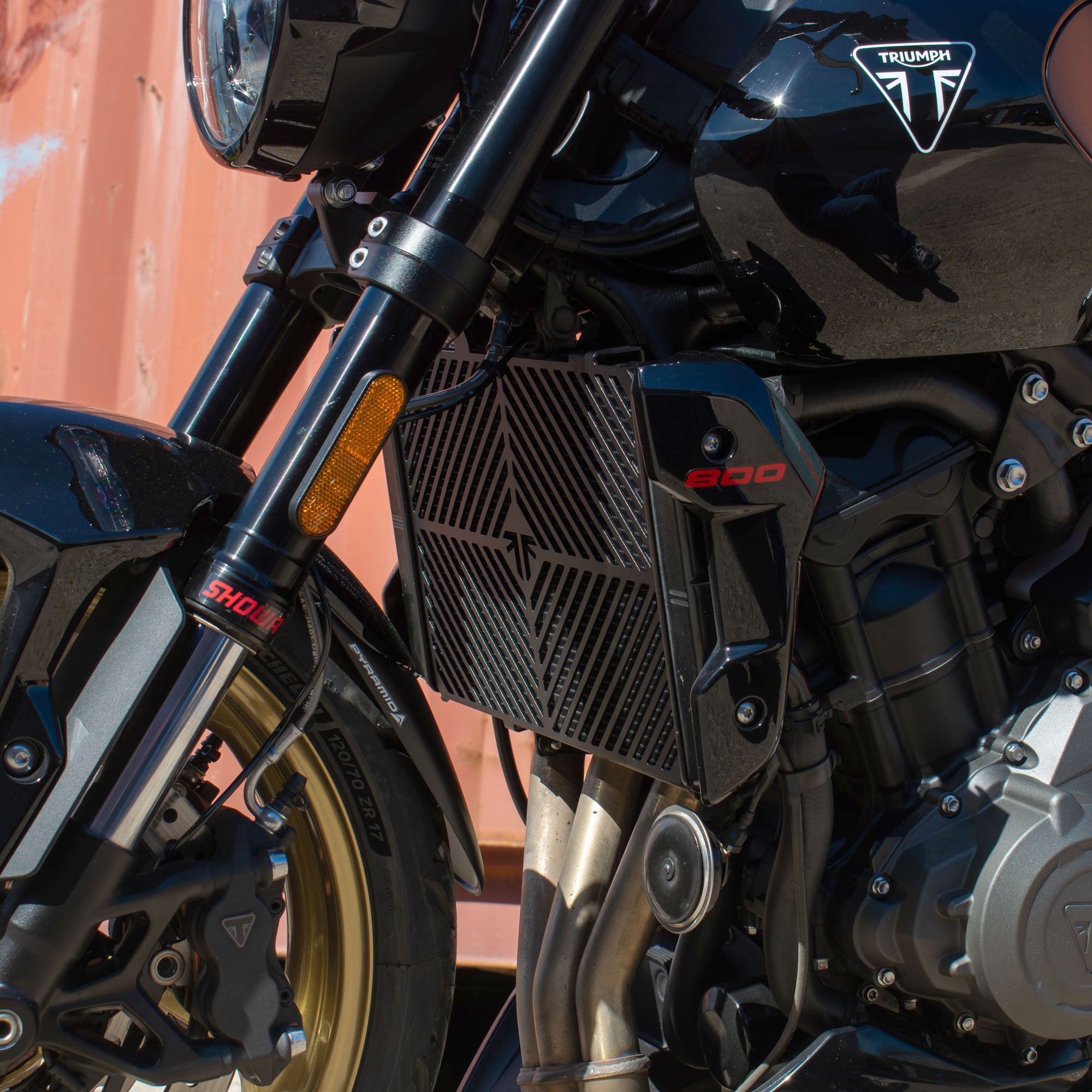 Pyramid Radiator Guard | Matte Black | Triumph Trident 800 2026>Current -   Pyramid Motorcycle Accessories
