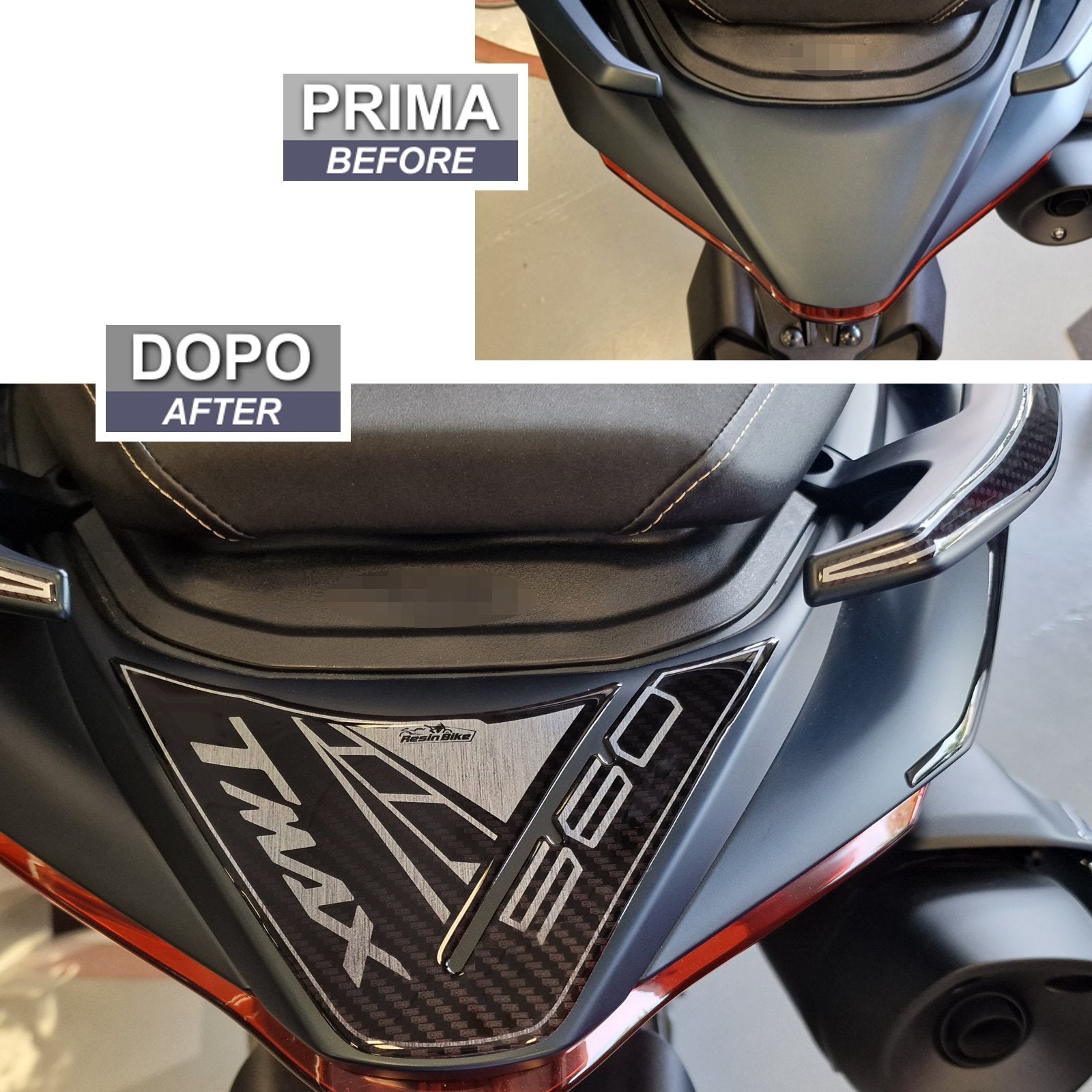 Resin Bike 3D Motorcycle Stickers - Tail Section | Yamaha TMAX 560 2022>2024 RB-1000468800005 -   Pyramid Motorcycle Accessories