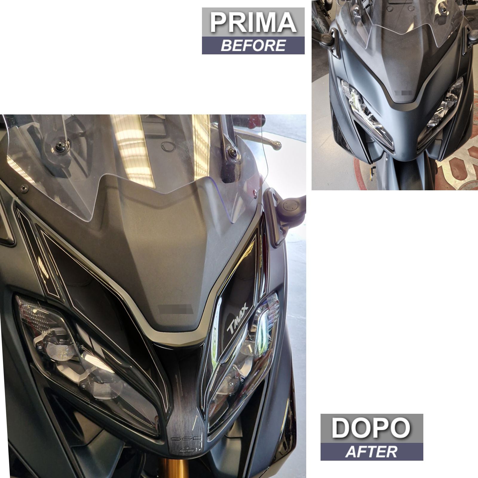 Resin Bike 3D Motorcycle Stickers - Frontal Area | Yamaha TMAX 560 2022>2024 RB-1000468900002 -   Pyramid Motorcycle Accessories