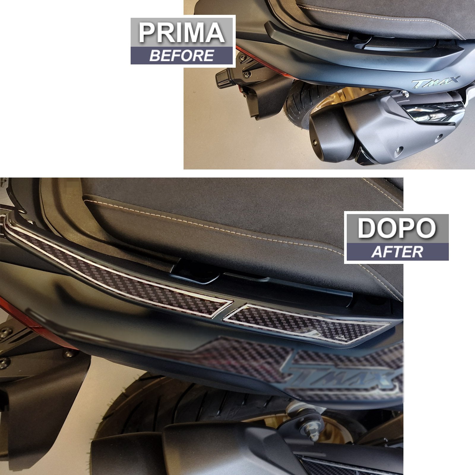 Resin Bike 3D Motorcycle Stickers - Passenger Handles | Yamaha TMAX 560 2022>2024 RB-1000469000008 -   Pyramid Motorcycle Accessories