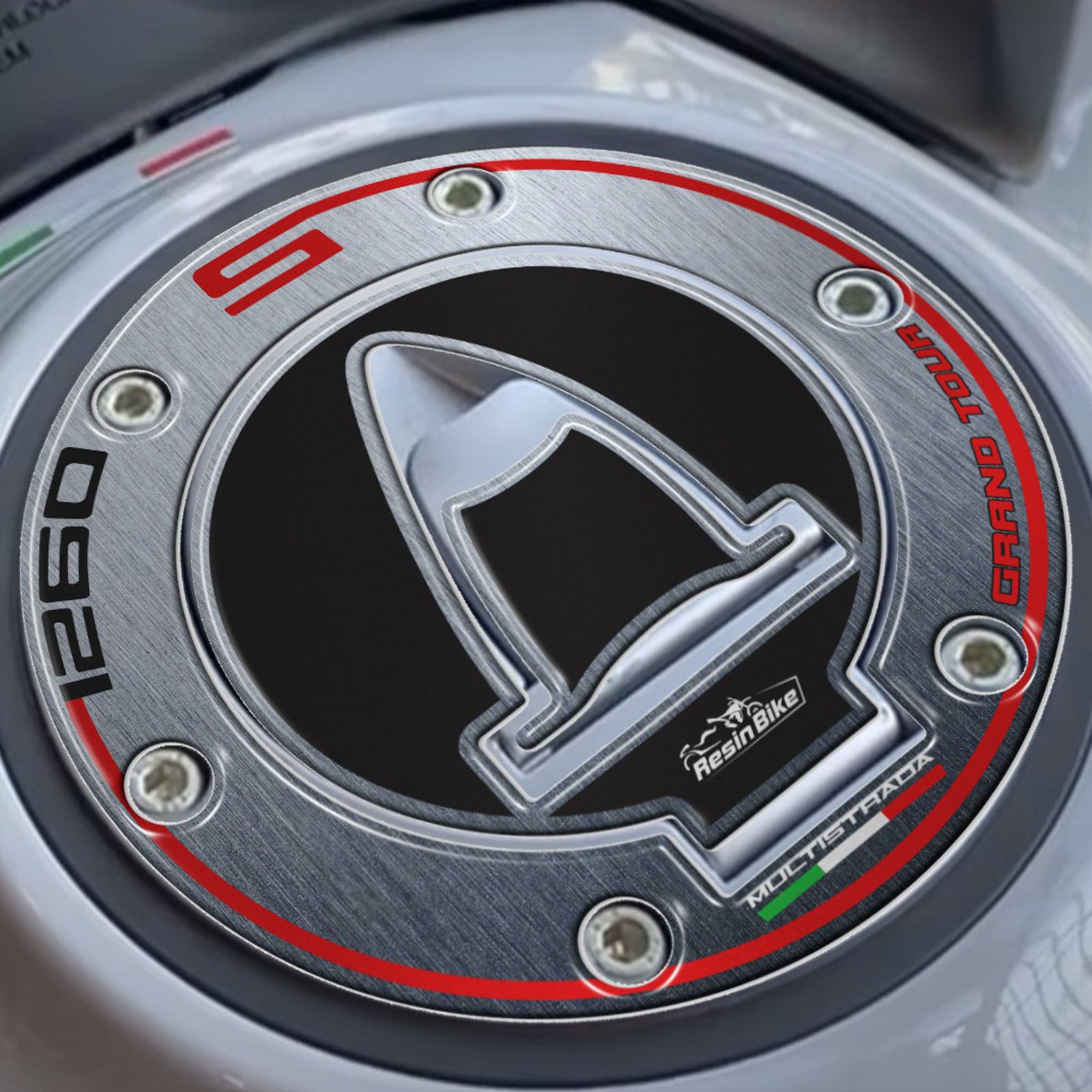 Resin Bike 3D Motorcycle Stickers - Fuel Cap | Ducati Multistrada 1260 S 2018>2020 -   Pyramid Motorcycle Accessories