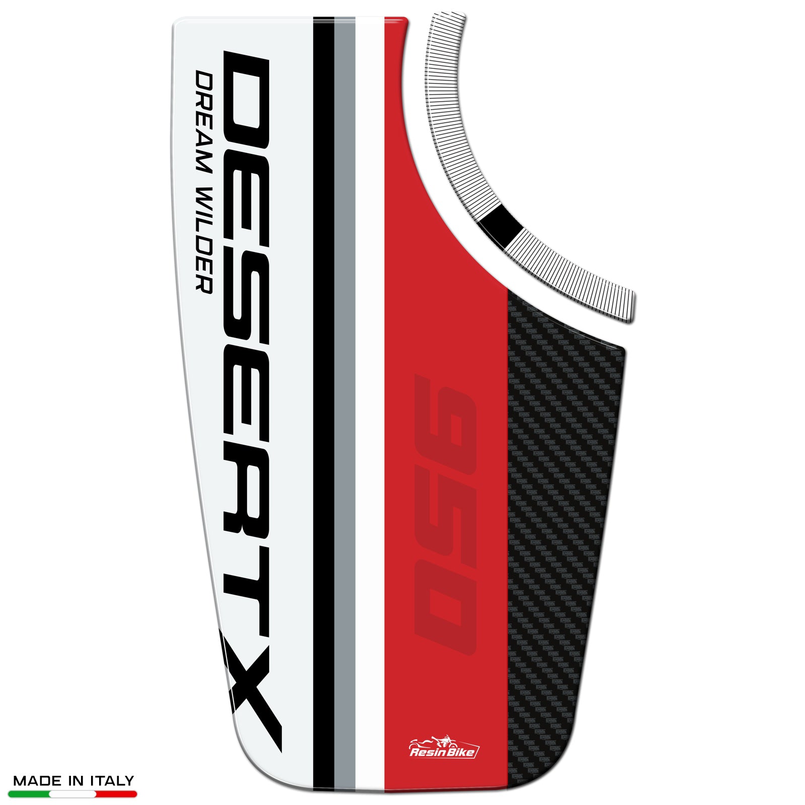 Resin Bike 3D Motorcycle Stickers - Tank Pad | Ducati Desert X 2022>2025 -   Pyramid Motorcycle Accessories