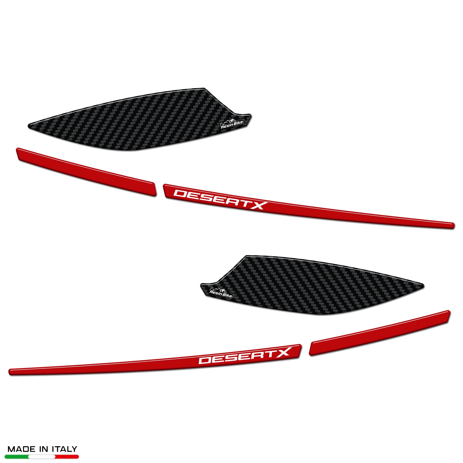 Resin Bike 3D Motorcycle Stickers - Handguards | Ducati Desert X 2022>2026 -   Pyramid Motorcycle Accessories