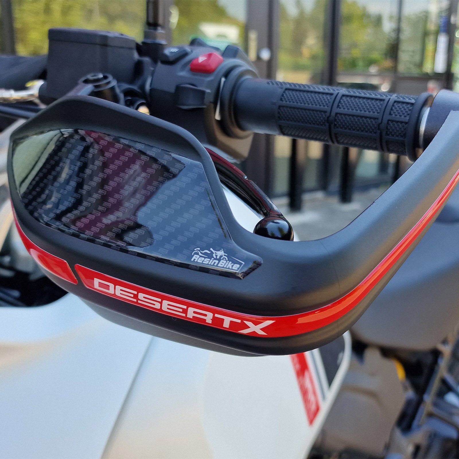 Resin Bike 3D Motorcycle Stickers - Handguards | Ducati Desert X 2022>2026 -   Pyramid Motorcycle Accessories