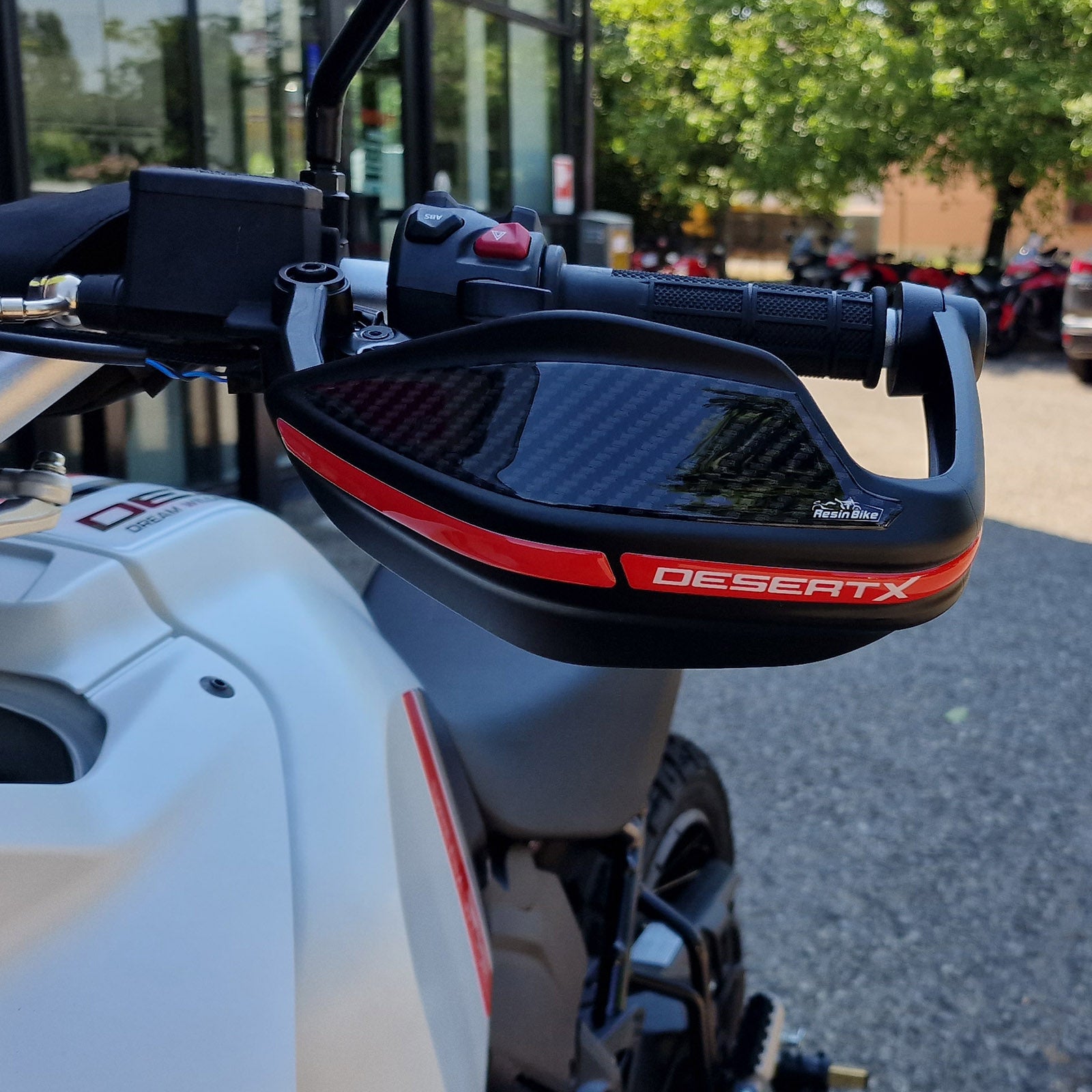 Resin Bike 3D Motorcycle Stickers - Handguards | Ducati Desert X 2022>2026 -   Pyramid Motorcycle Accessories