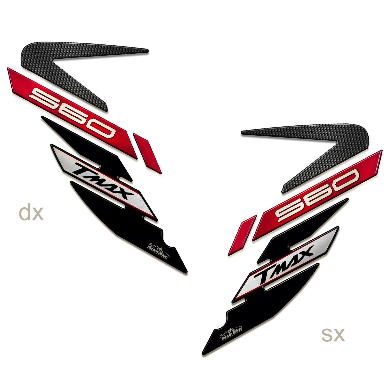 Resin Bike 3D Motorcycle Stickers - Side Panels | Yamaha TMAX 560 2021>2021 RB-1000141700004 -   Pyramid Motorcycle Accessories