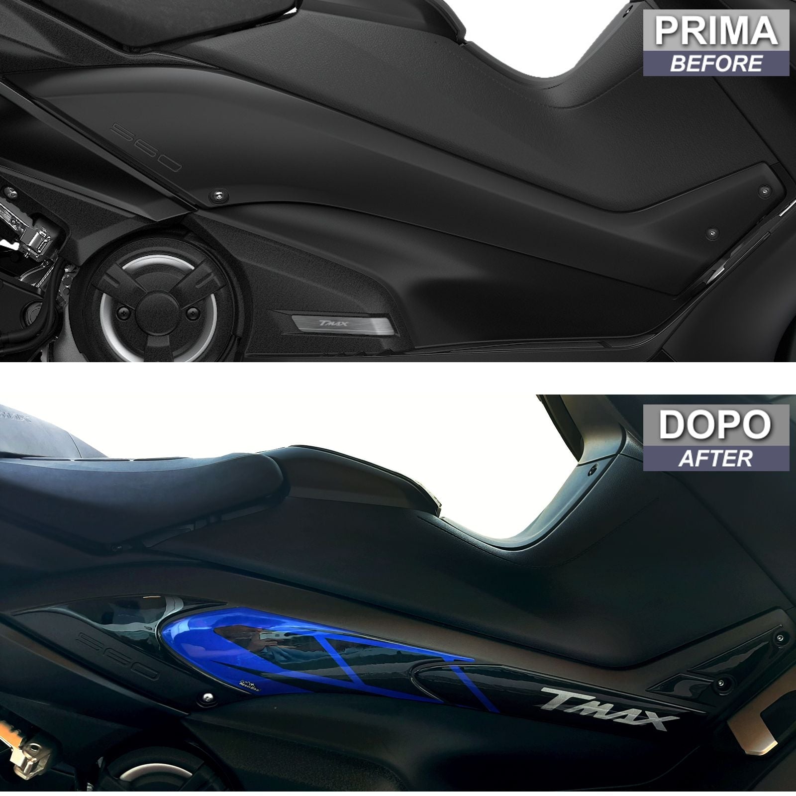 Resin Bike 3D Motorcycle Stickers - Tank Sides | Yamaha TMAX 560 2020>2021 RB-1000140700005 -   Pyramid Motorcycle Accessories