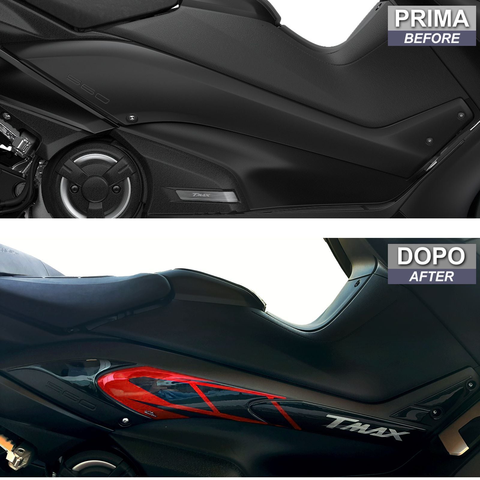 Resin Bike 3D Motorcycle Stickers - Tank Sides | Yamaha TMAX 560 2020>2021 RB-1000141600007 -   Pyramid Motorcycle Accessories