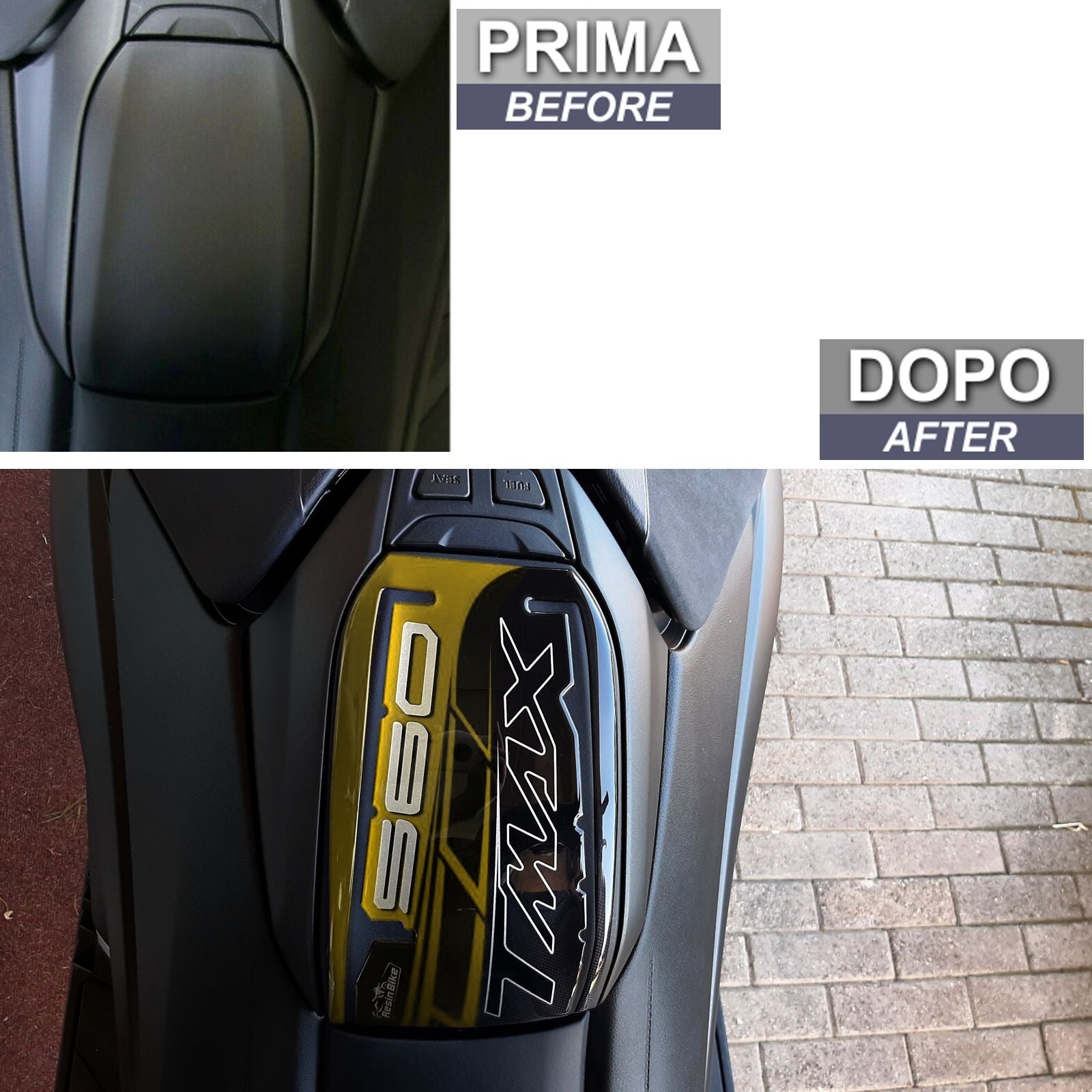 Resin Bike 3D Motorcycle Stickers - Fuel Cap | Yamaha TMAX 560 2020>2021 RB-1000142200008 -   Pyramid Motorcycle Accessories