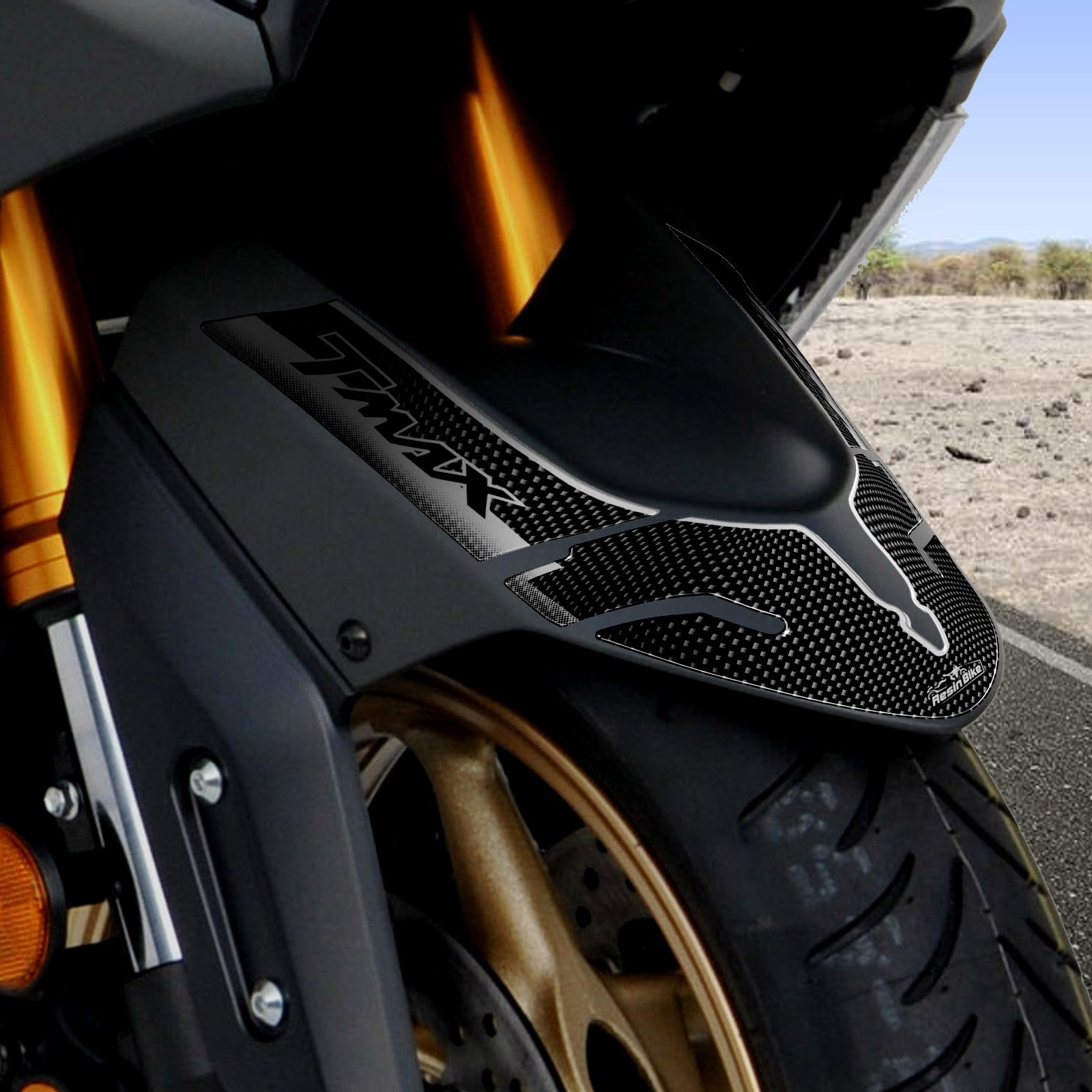 Resin Bike 3D Motorcycle Stickers - Front Fender | Yamaha TMAX 530 2012>2016 RB-B59229S3 -   Pyramid Motorcycle Accessories