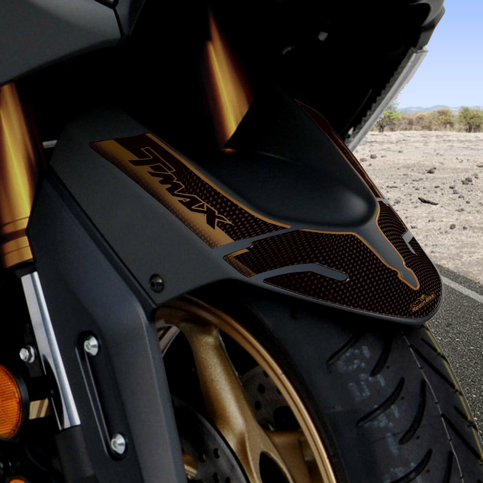 Resin Bike 3D Motorcycle Stickers - Front Fender | Yamaha TMAX 530 2012>2016 RB-B92I9065 -   Pyramid Motorcycle Accessories