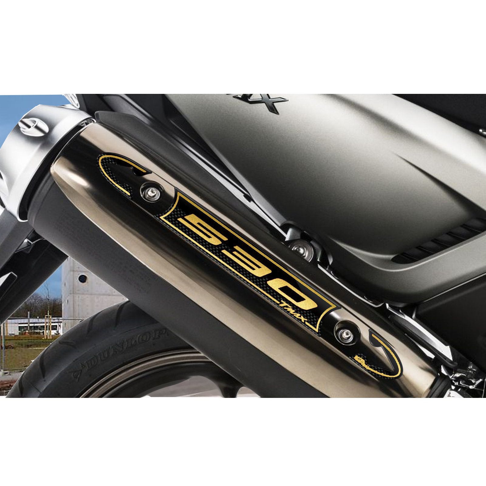 Resin Bike 3D Motorcycle Stickers - Exhaust | Yamaha TMAX 530 2009>2016 RB-B38688N4 -   Pyramid Motorcycle Accessories