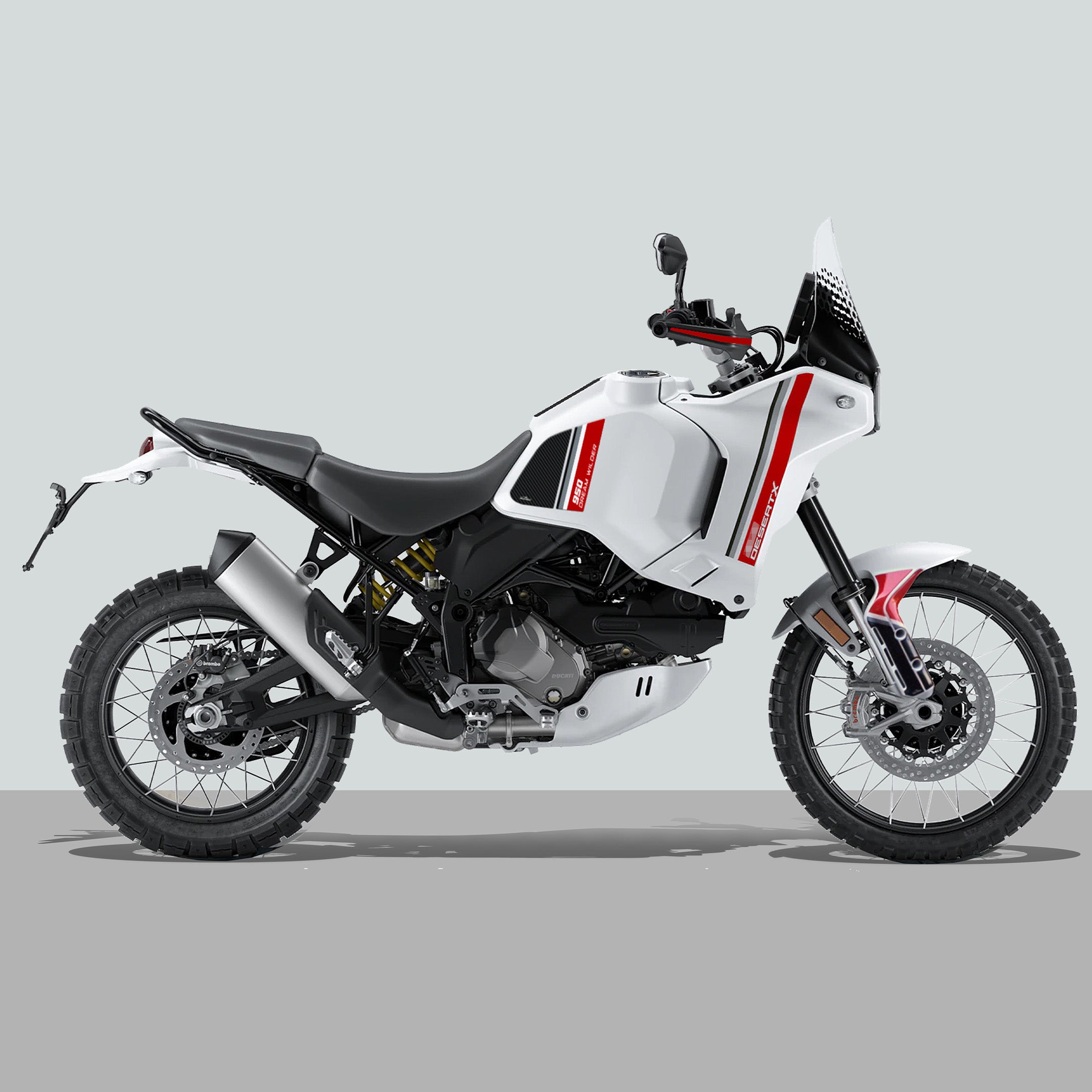 Resin Bike 3D Motorcycle Stickers - Tank Kit | Ducati Desert X 2022>2026 RB-1000475400007 -   Pyramid Motorcycle Accessories