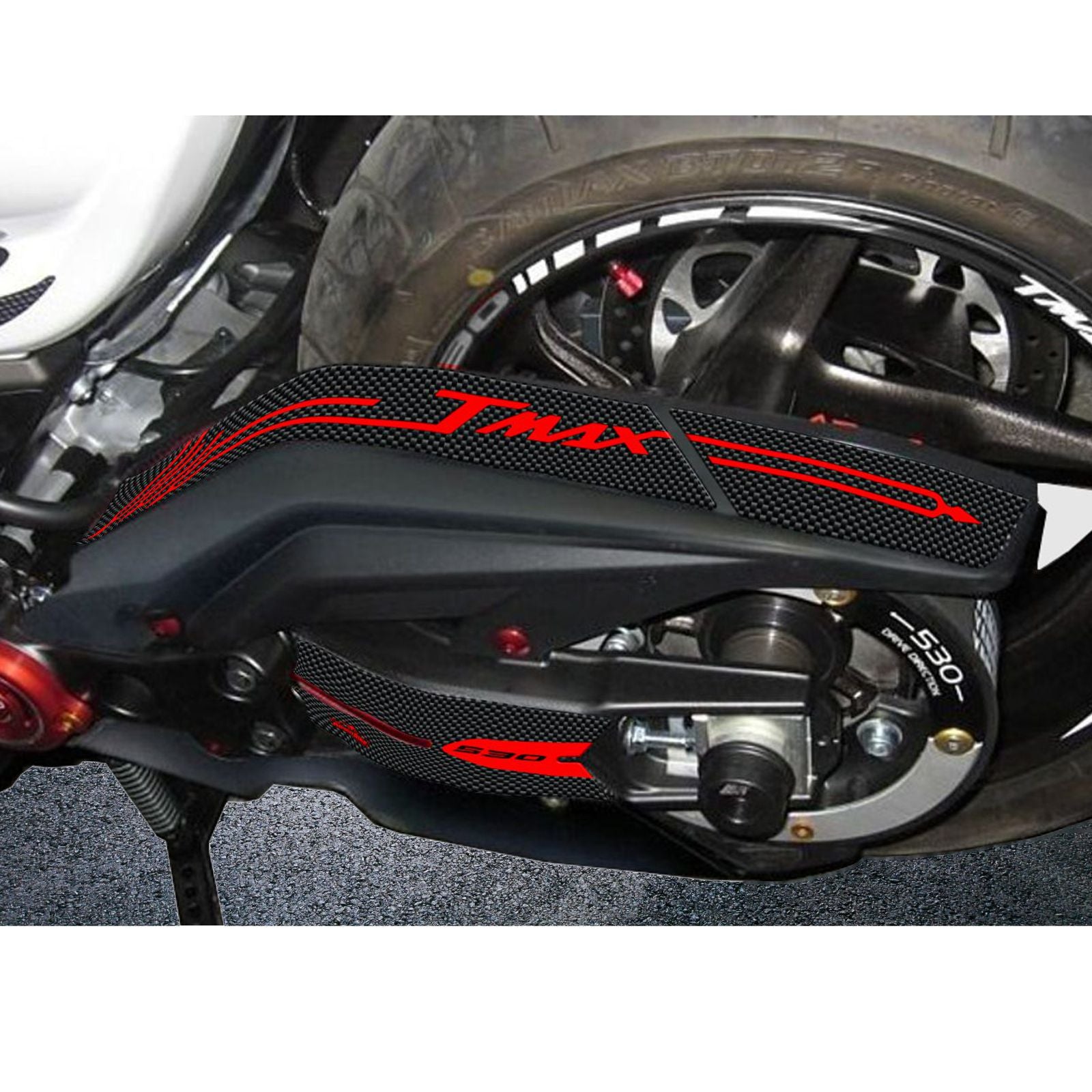 Resin Bike 3D Motorcycle Stickers - Variator Cover | Yamaha TMAX 530 2012>2016 RB-BW233676 -   Pyramid Motorcycle Accessories
