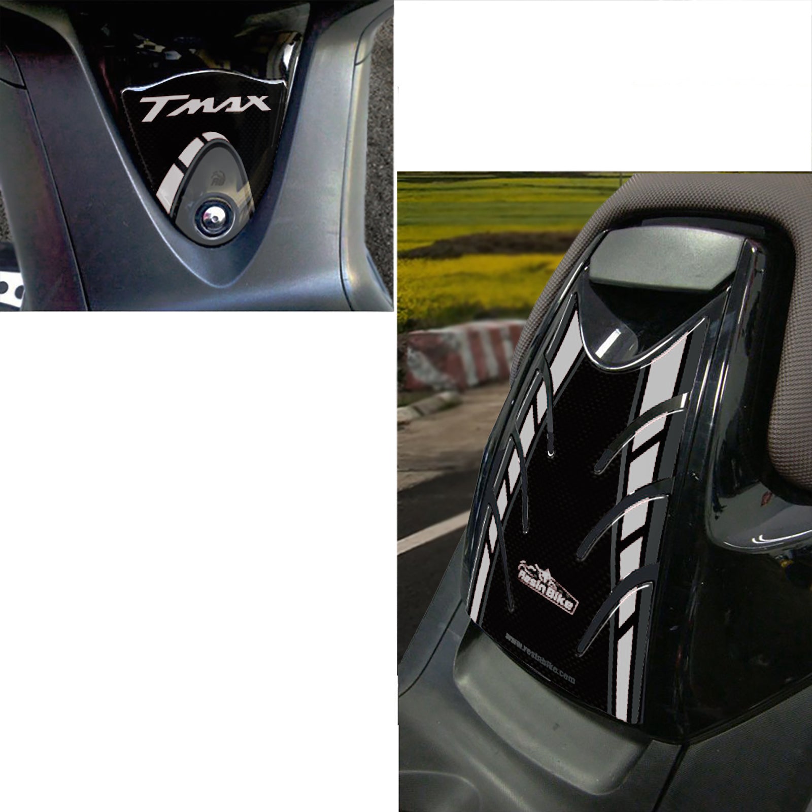 Resin Bike 3D Motorcycle Stickers - Fuel Cap | Yamaha TMAX 500 2008>2011 RB-B120D477 -   Pyramid Motorcycle Accessories