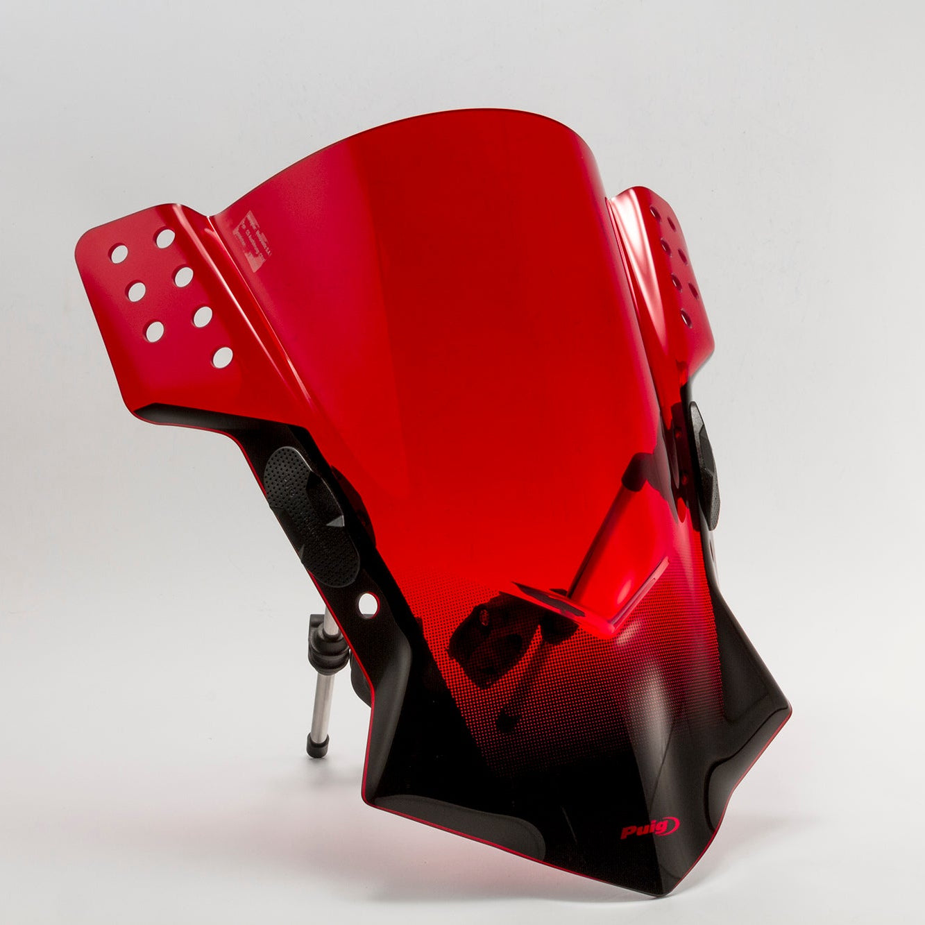 Puig Rafale Universal Handlebar Mounted Screen | Red -   Pyramid Motorcycle Accessories