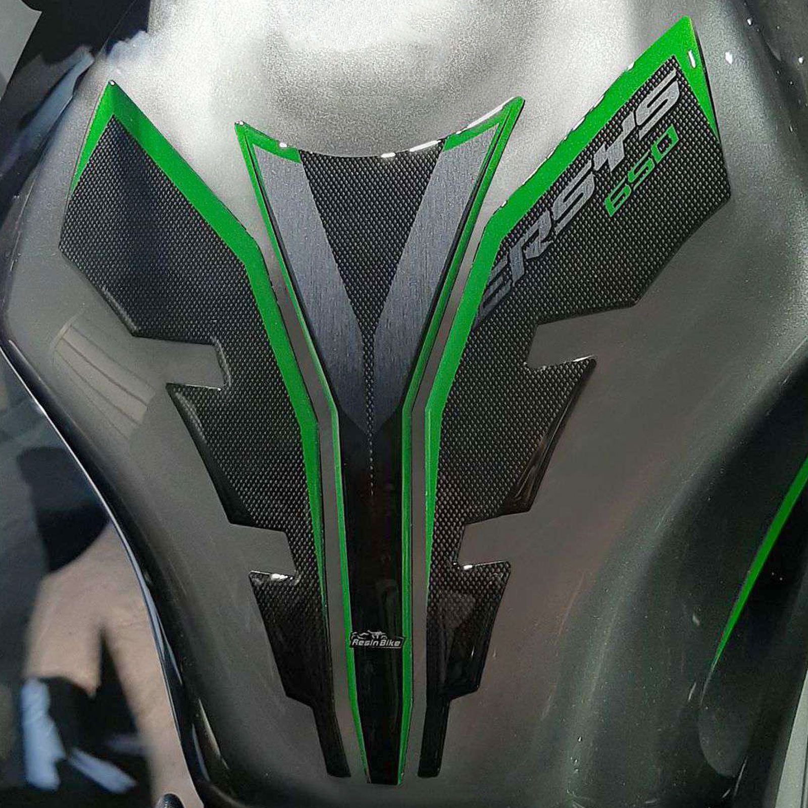 Resin Bike 3D Motorcycle Stickers - Tank Pad | Kawasaki Versys 650 2017>2021 -   Pyramid Motorcycle Accessories