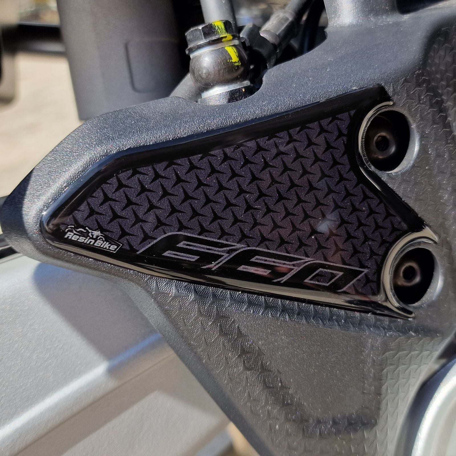 Resin Bike 3D Motorcycle Stickers - Heel Pads | Aprilia Tuareg 660 / 660 Rally 2022>2026 -   Pyramid Motorcycle Accessories