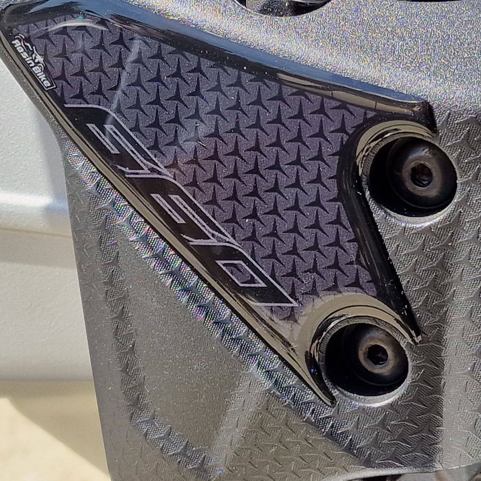 Resin Bike 3D Motorcycle Stickers - Heel Pads | Aprilia Tuareg 660 / 660 Rally 2022>2026 -   Pyramid Motorcycle Accessories