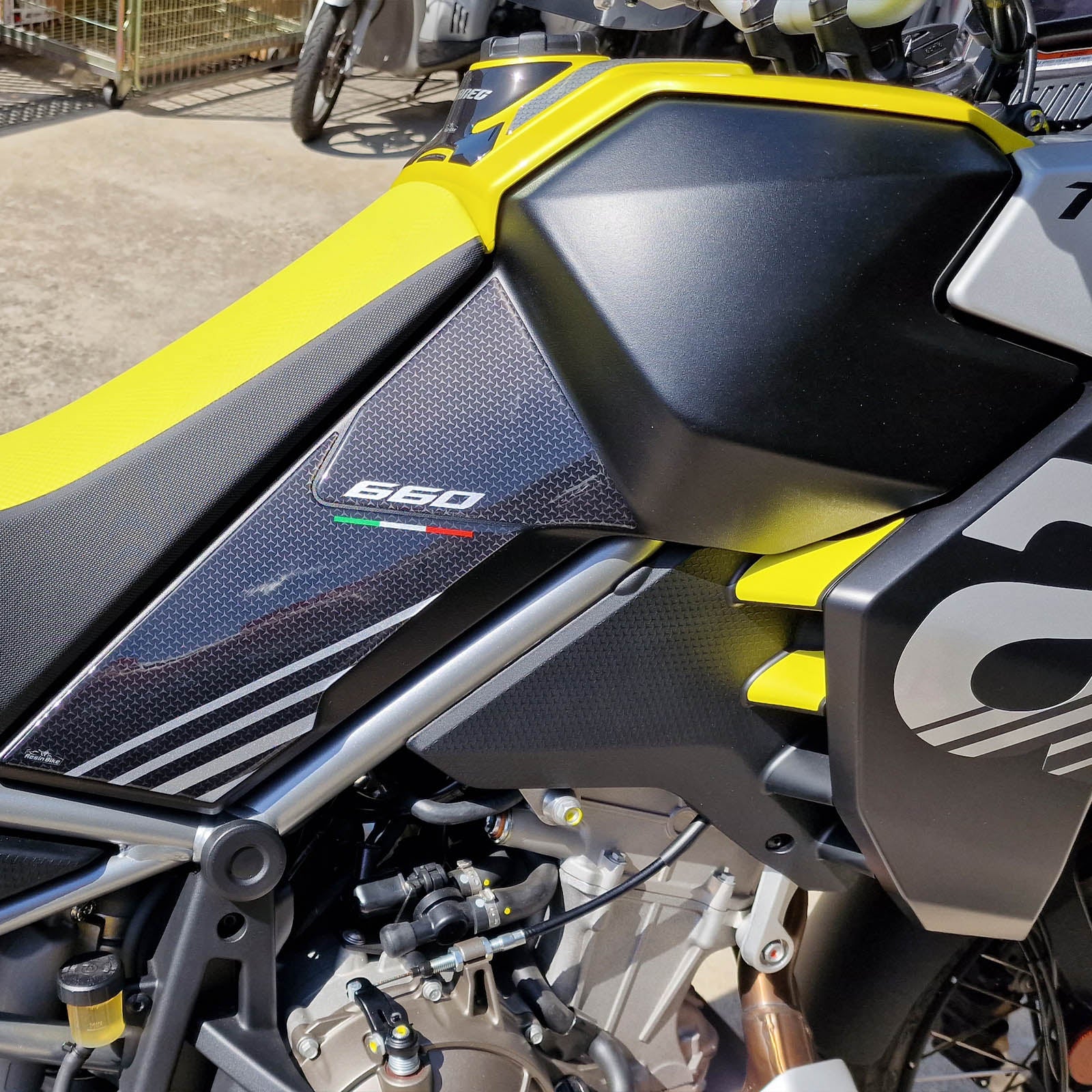 Resin Bike 3D Motorcycle Stickers - Tank Sides | Aprilia Tuareg 660 2022>2026 RB-1000479600007 -   Pyramid Motorcycle Accessories
