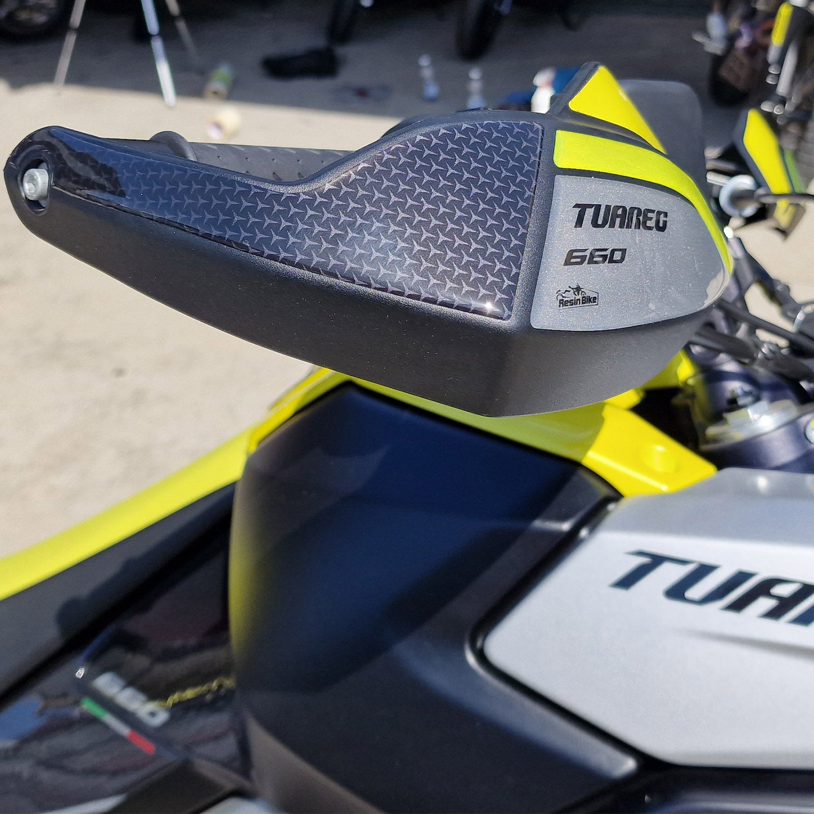 Resin Bike 3D Motorcycle Stickers - Handguards | Aprilia Tuareg 660 2022>2024 -   Pyramid Motorcycle Accessories