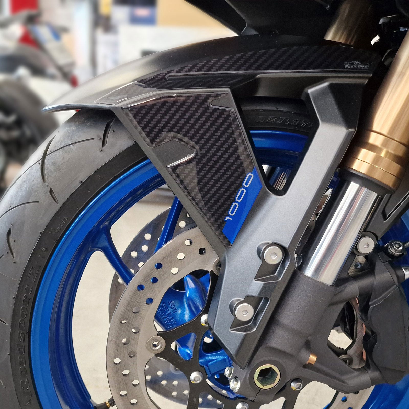Resin Bike 3D Motorcycle Stickers - Front Fender Sides | Suzuki GSX-S1000 GT/GT+ 2022>2025 -   Pyramid Motorcycle Accessories