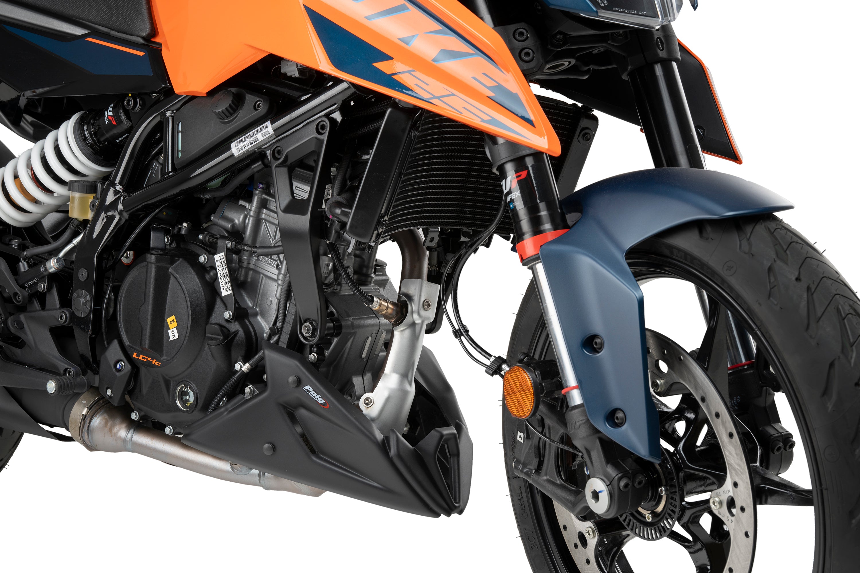 Puig Belly Pan | Matte Black | KTM 125 Duke 2021>Current -   Pyramid Motorcycle Accessories