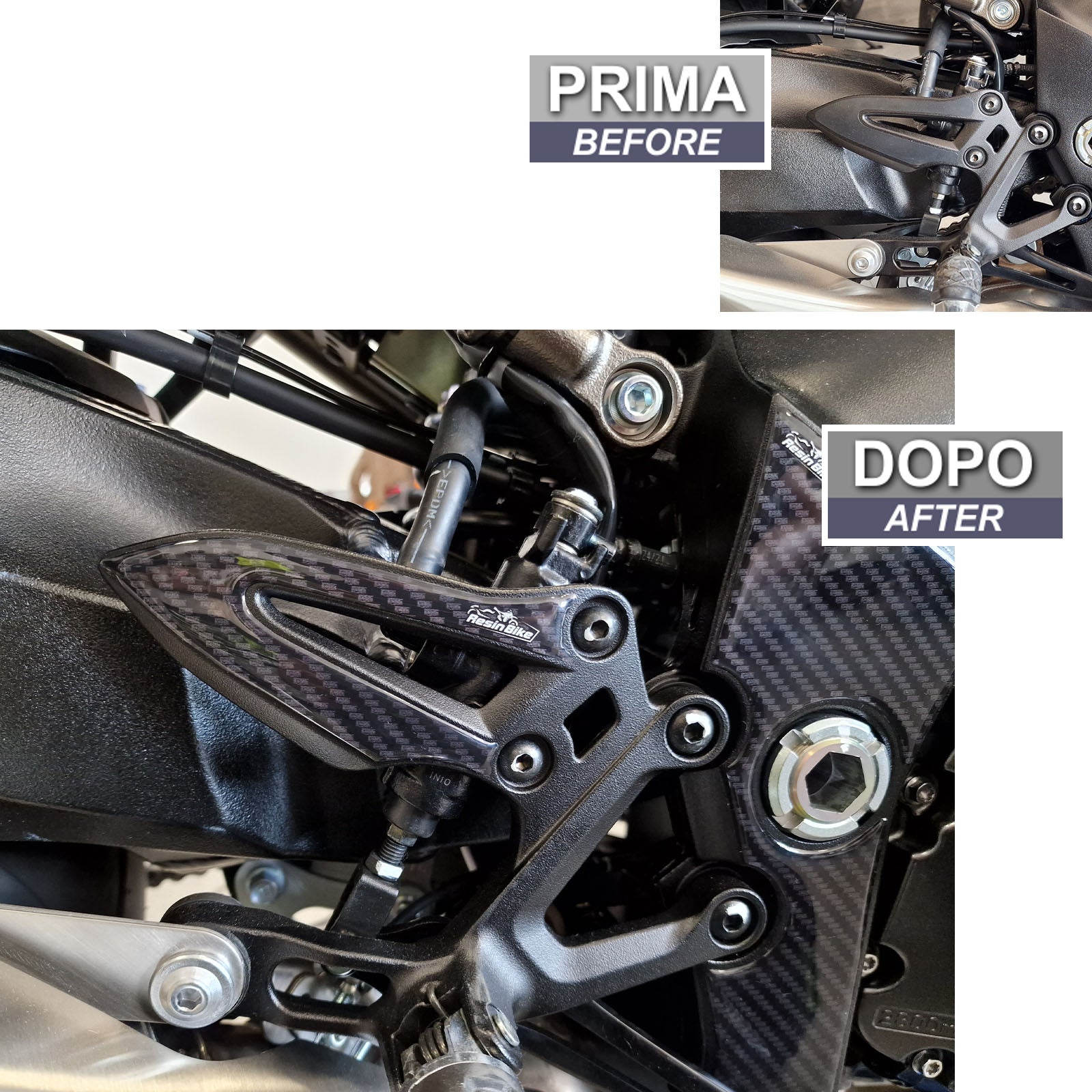 Resin Bike 3D Motorcycle Stickers - Heel Pads | Suzuki GSX-S1000 GT/GT+ 2022>2025 -   Pyramid Motorcycle Accessories