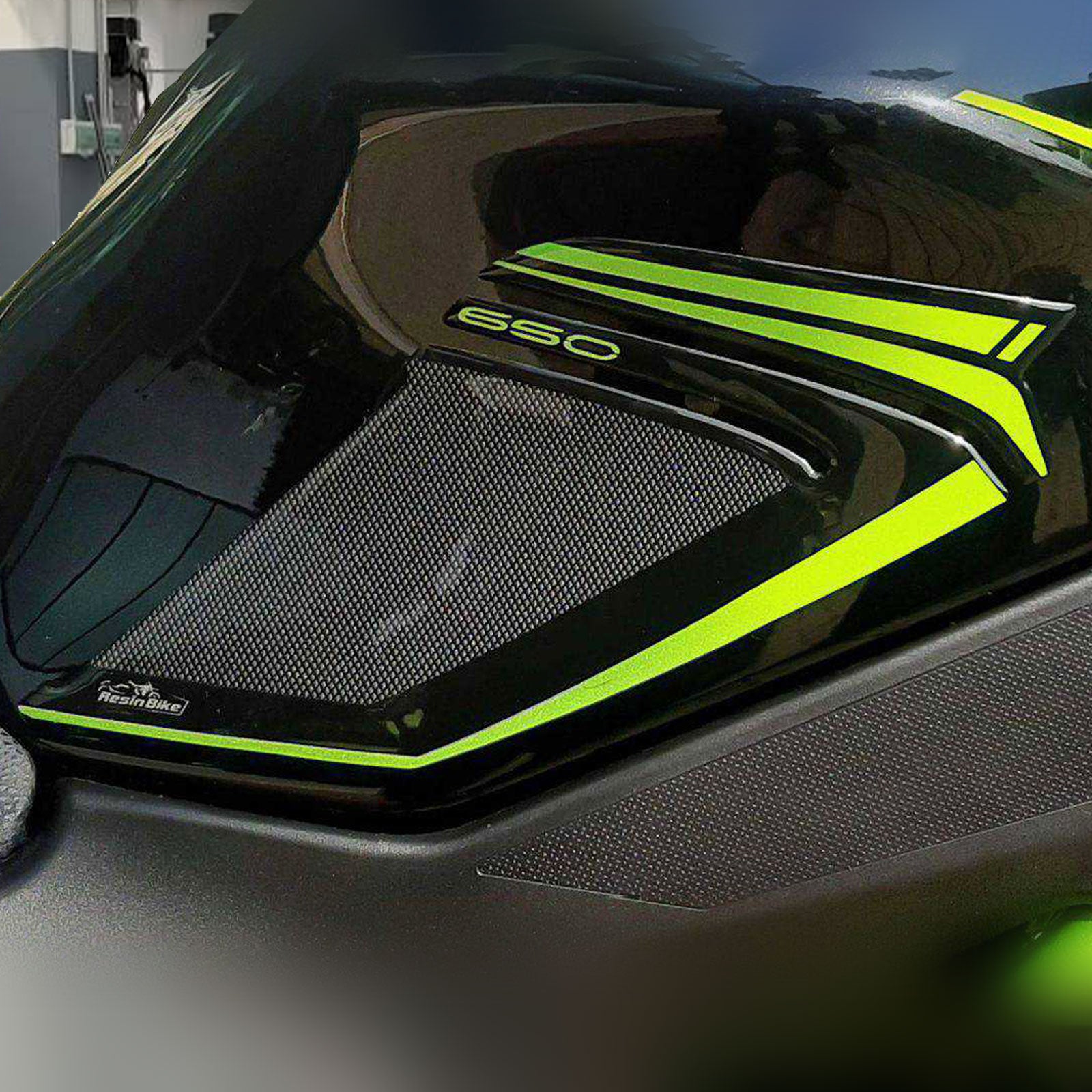Resin Bike 3D Motorcycle Stickers - Tank Sides | Kawasaki Z 650 2021>2024 -   Pyramid Motorcycle Accessories