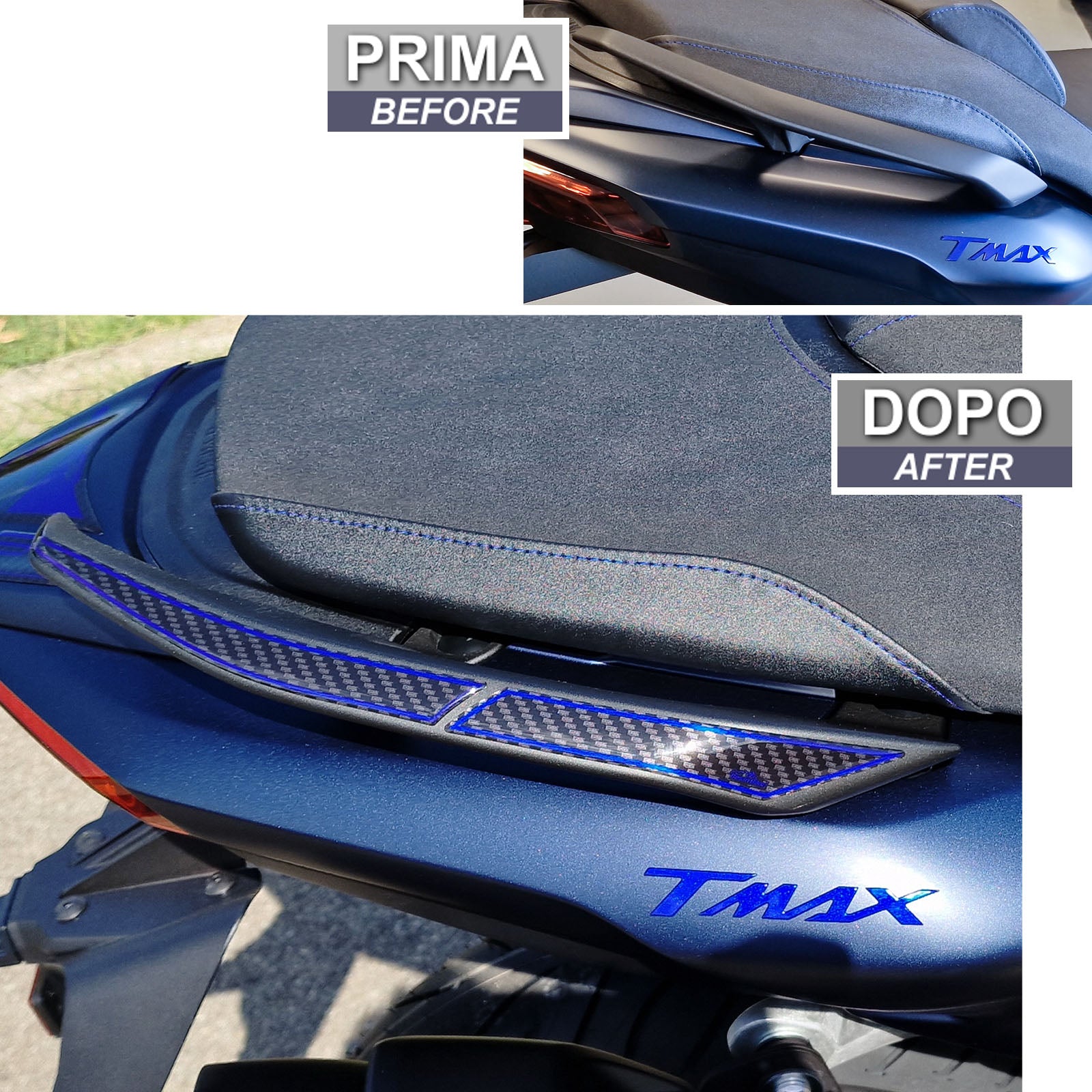 Resin Bike 3D Motorcycle Stickers - Passenger Handles | Yamaha TMAX 560 2022>2024 RB-1000480900004 -   Pyramid Motorcycle Accessories
