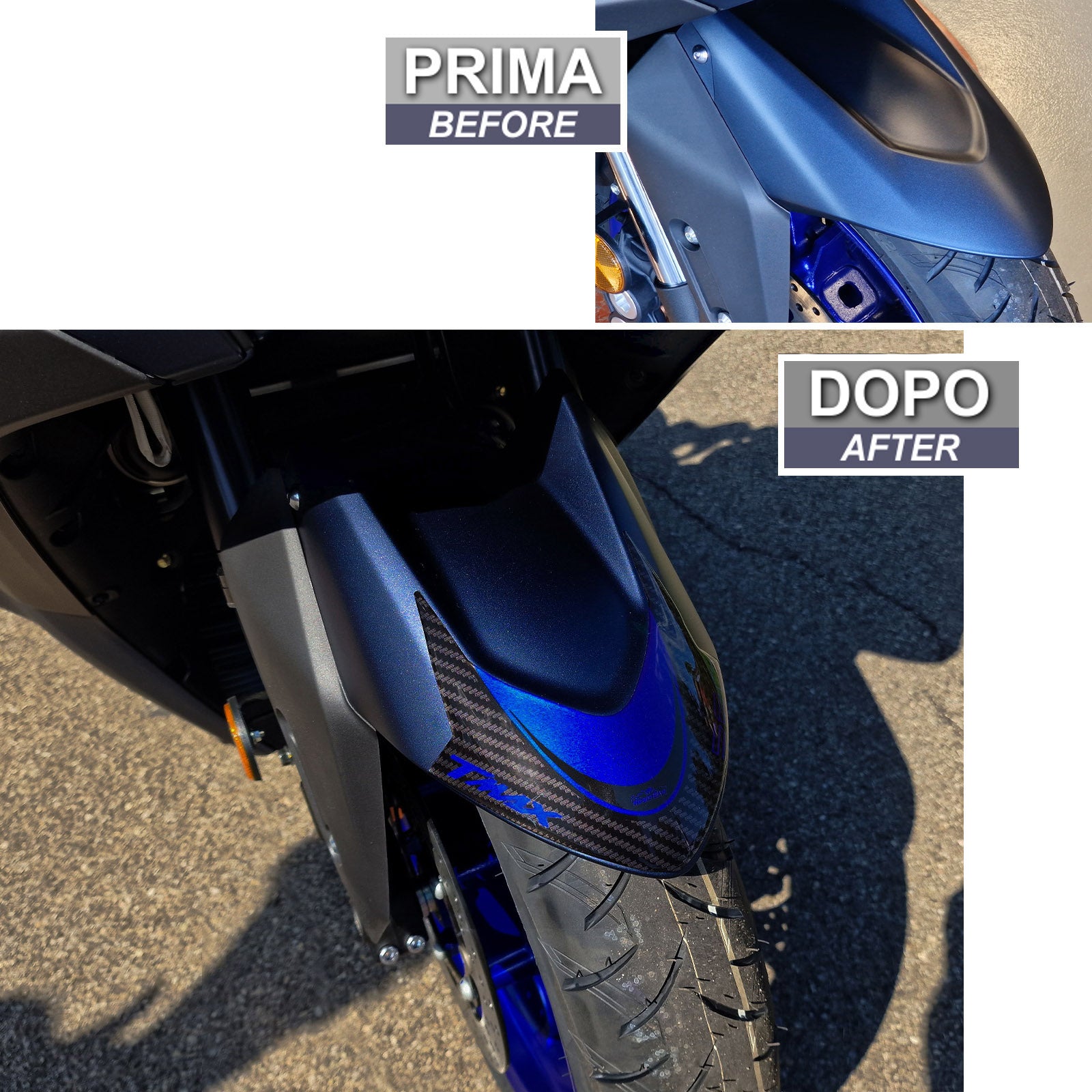 Resin Bike 3D Motorcycle Stickers - Front Fender | Yamaha TMAX 560 2022>2024 RB-1000481000000 -   Pyramid Motorcycle Accessories