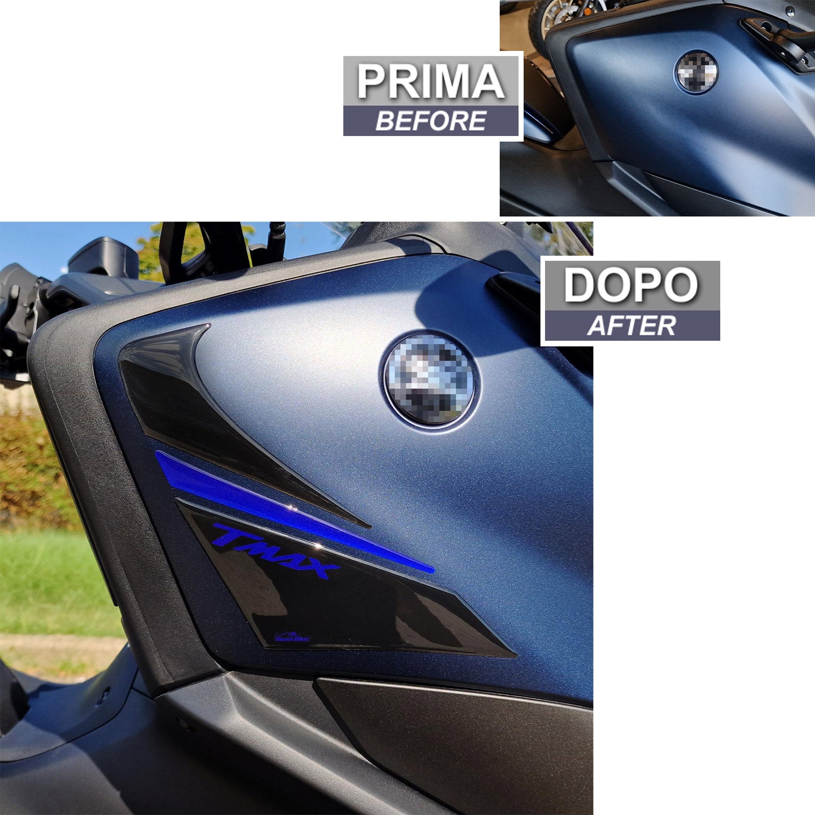 Resin Bike 3D Motorcycle Stickers - Side Panels | Yamaha TMAX 560 2022>2024 RB-1000481100007 -   Pyramid Motorcycle Accessories
