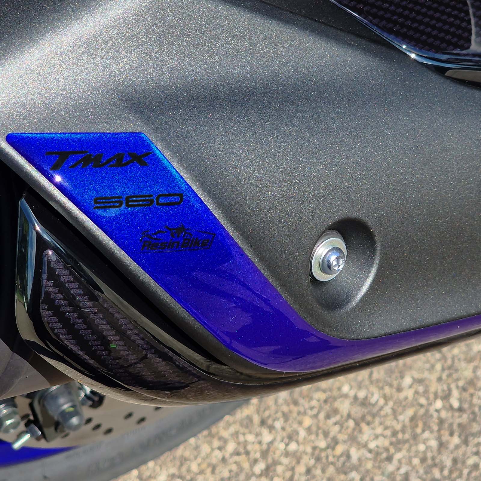 Resin Bike 3D Motorcycle Stickers - Exhaust | Yamaha TMAX 560 2022>2024 RB-1000481300001 -   Pyramid Motorcycle Accessories