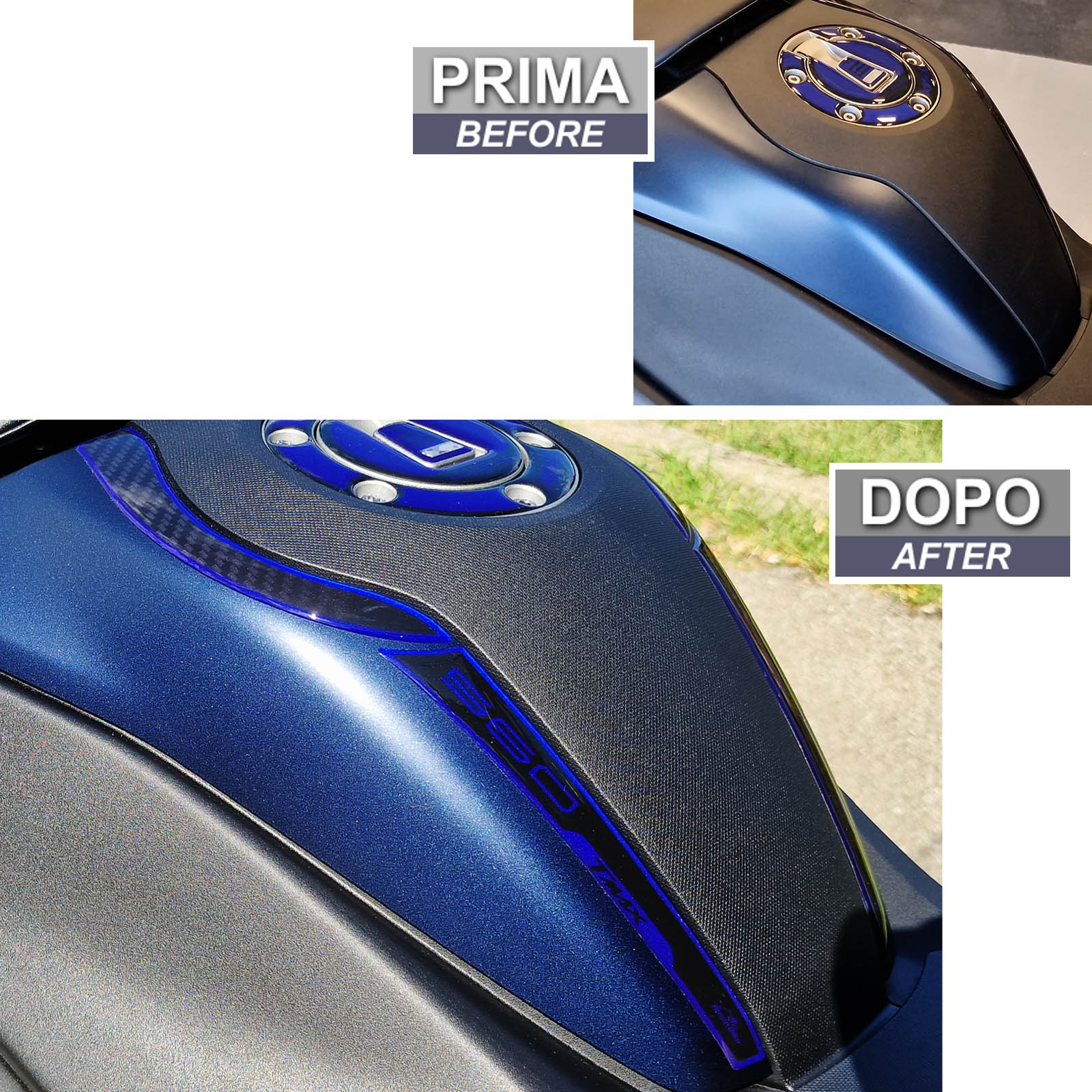 Resin Bike 3D Motorcycle Stickers - Fuel Cap | Yamaha TMAX 560 2022>2024 -   Pyramid Motorcycle Accessories