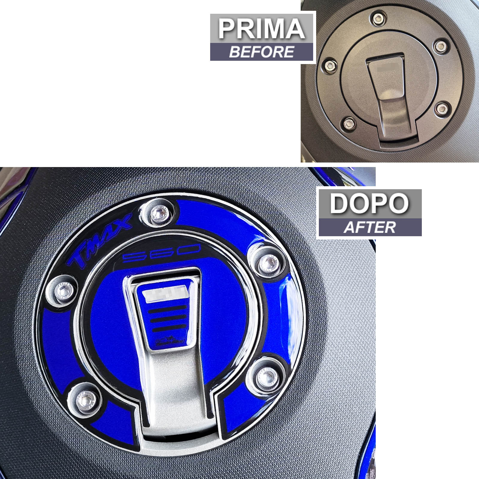 Resin Bike 3D Motorcycle Stickers - Fuel Cap | Yamaha TMAX 560 2022>2024 RB-1000481600002 -   Pyramid Motorcycle Accessories