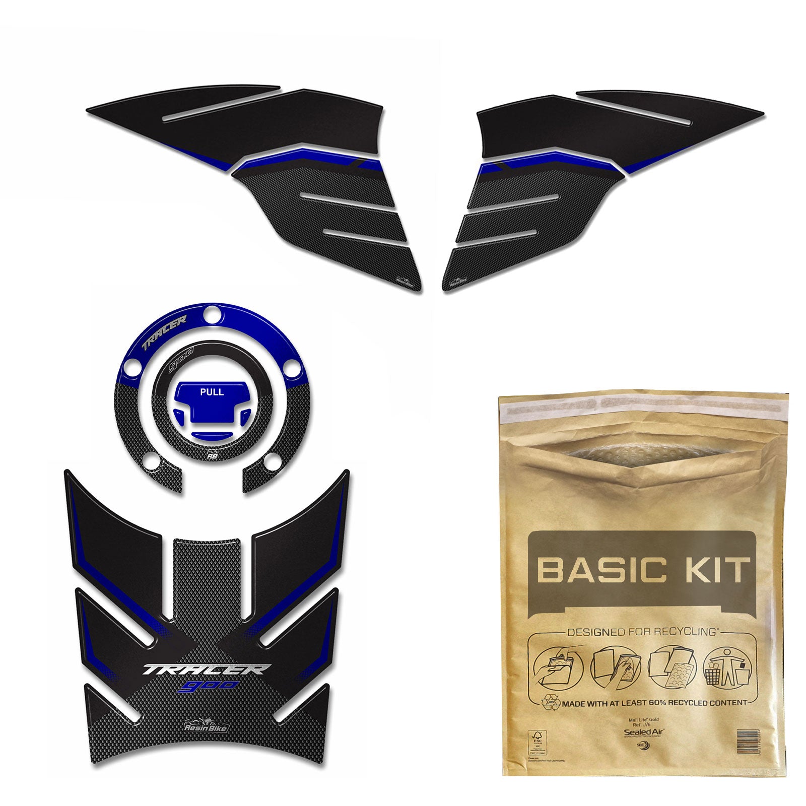 Resin Bike 3D Motorcycle Stickers - Tank Kit | Yamaha Tracer 900 2018>2020 RB-1000482100006 -   Pyramid Motorcycle Accessories