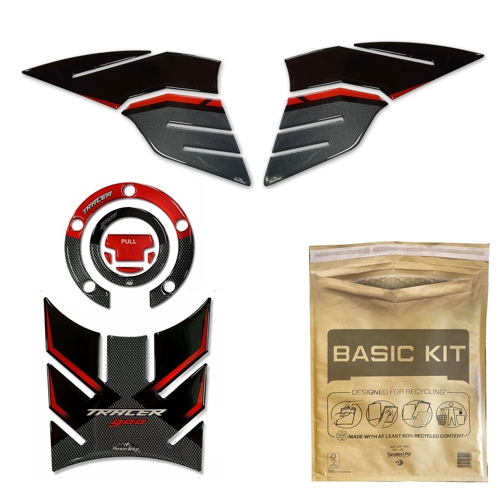 Resin Bike 3D Motorcycle Stickers - Tank Kit | Yamaha Tracer 900 2018>2020 RB-1000482200003 -   Pyramid Motorcycle Accessories