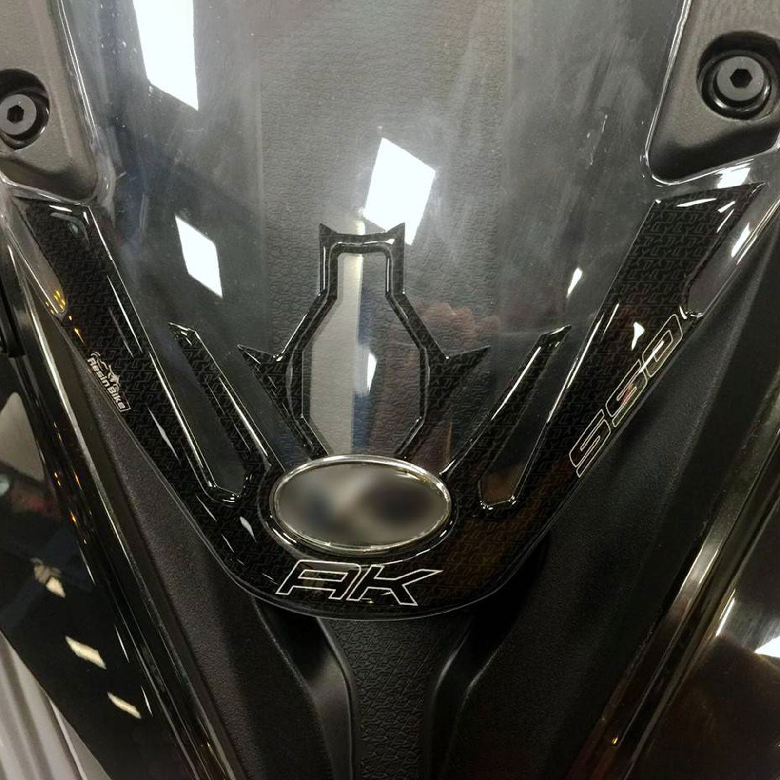 Resin Bike 3D Motorcycle Stickers - Windshield | Kymco AK 550 2018>2026 -   Pyramid Motorcycle Accessories