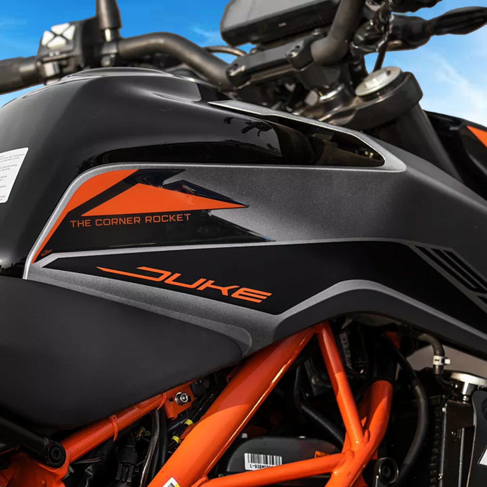 Resin Bike 3D Motorcycle Stickers - Tank Sides | KTM 390 Duke 2021>2023 RB-1000482600001 -   Pyramid Motorcycle Accessories