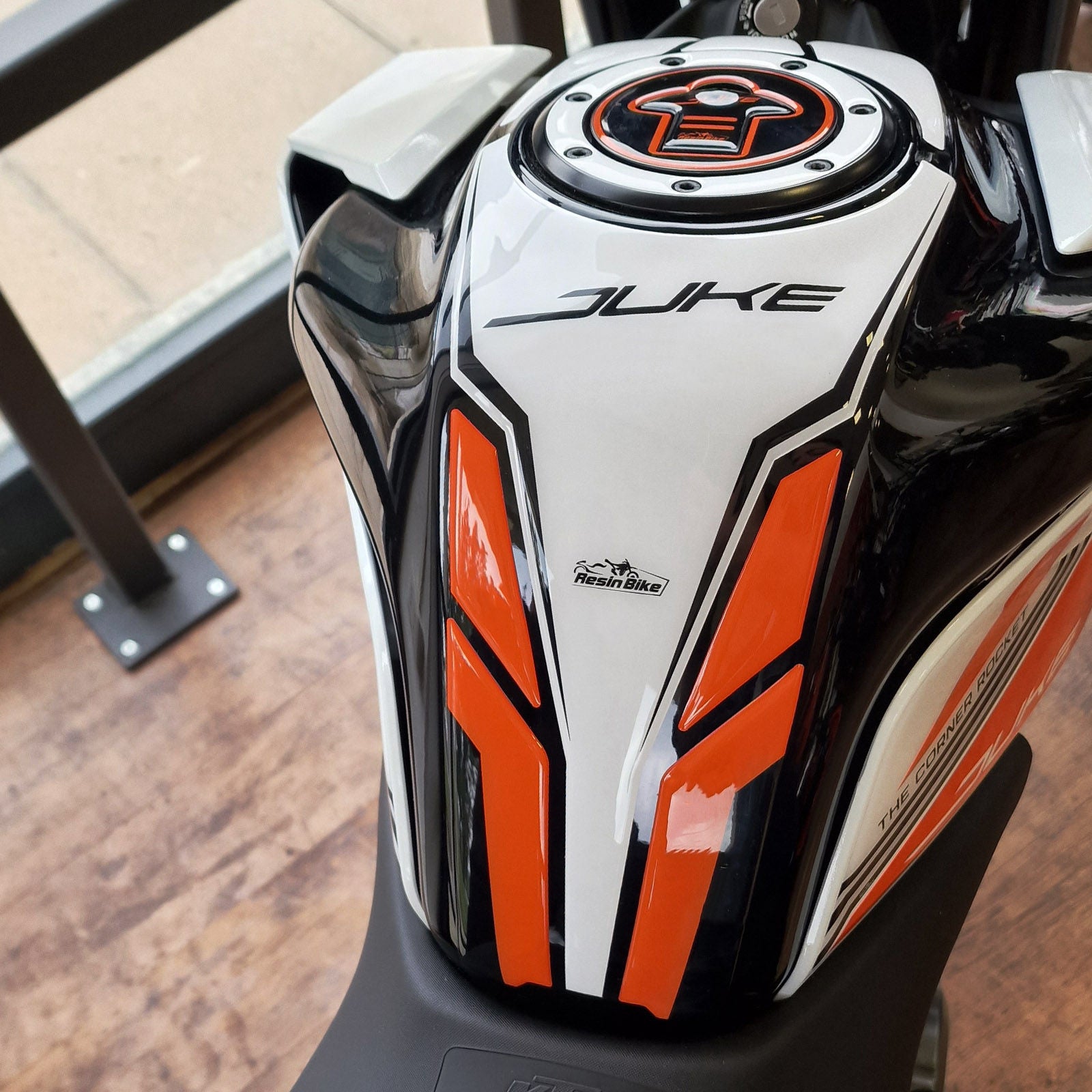 Resin Bike 3D Motorcycle Stickers - Tank Pad | KTM 390 Duke 2022>2023 -   Pyramid Motorcycle Accessories