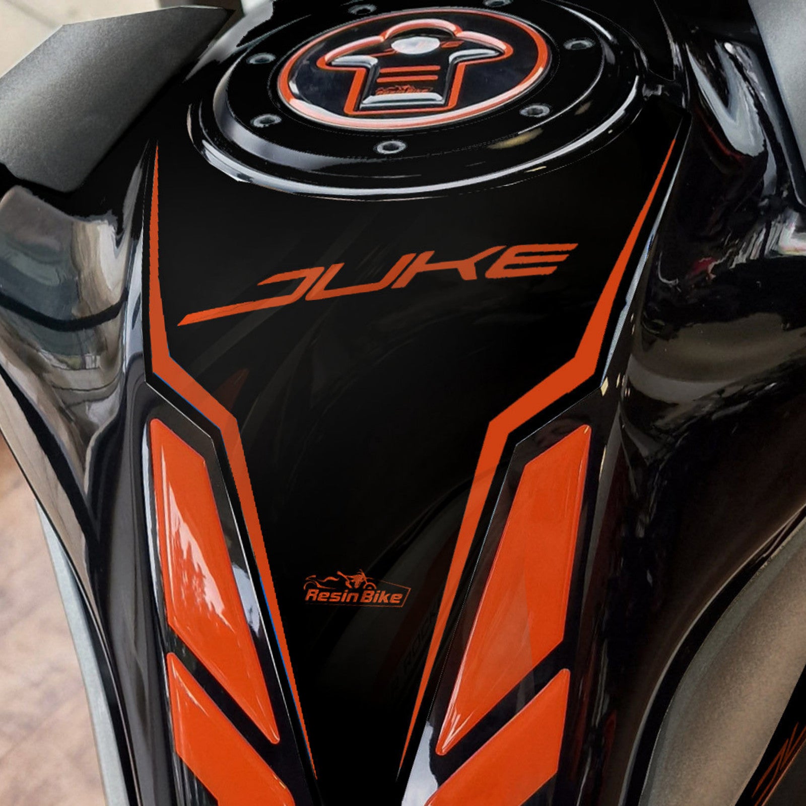 Resin Bike 3D Motorcycle Stickers - Tank Pad | KTM 390 Duke 2021>2023 -   Pyramid Motorcycle Accessories