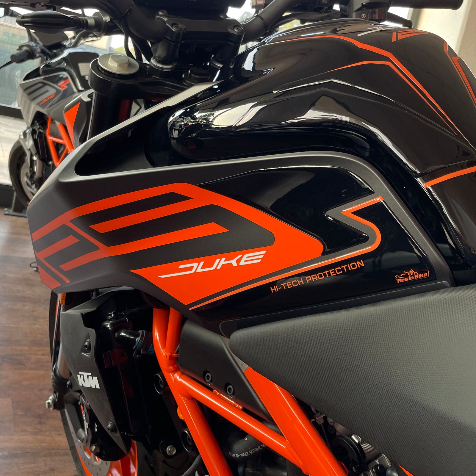 Resin Bike 3D Motorcycle Stickers - Tank Sides | KTM 125 Duke 2021>2023 -   Pyramid Motorcycle Accessories